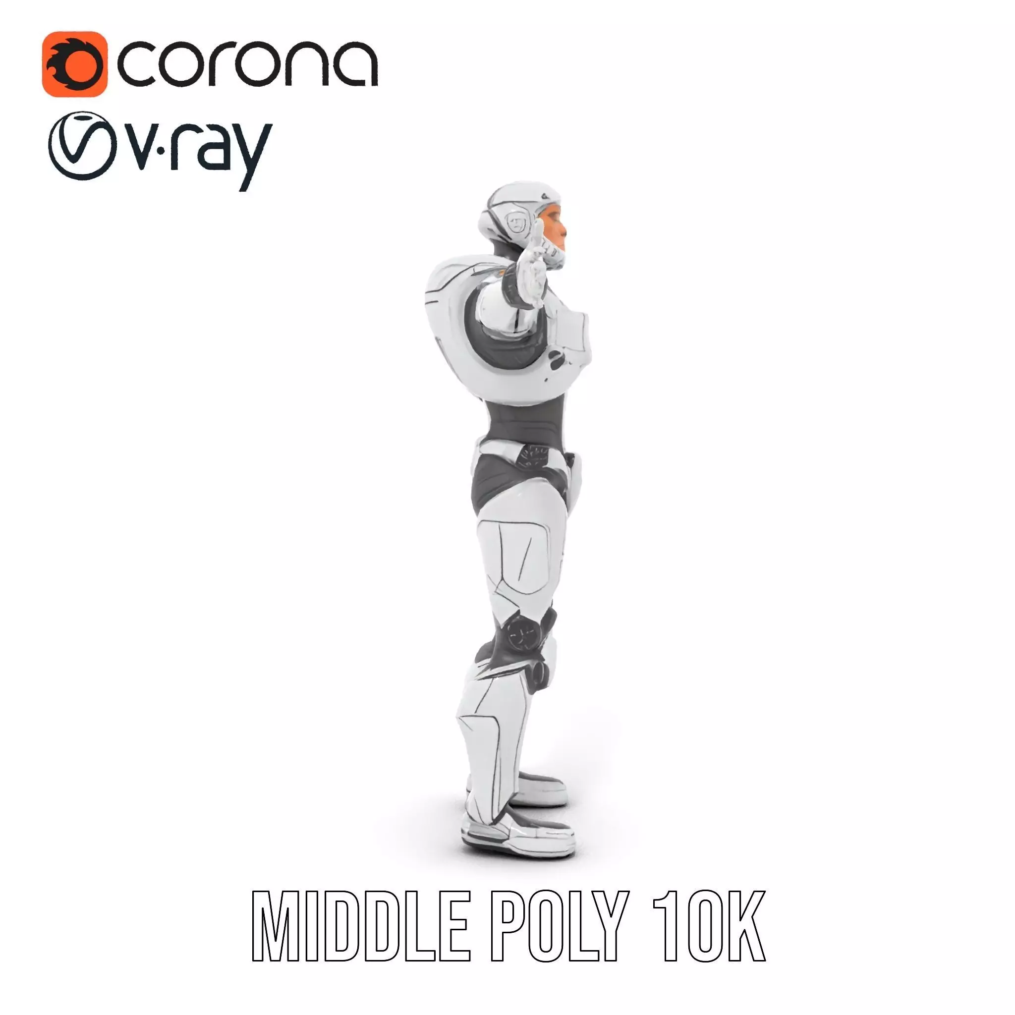 Advanced Android Armor model pack Low-poly 3D model_22