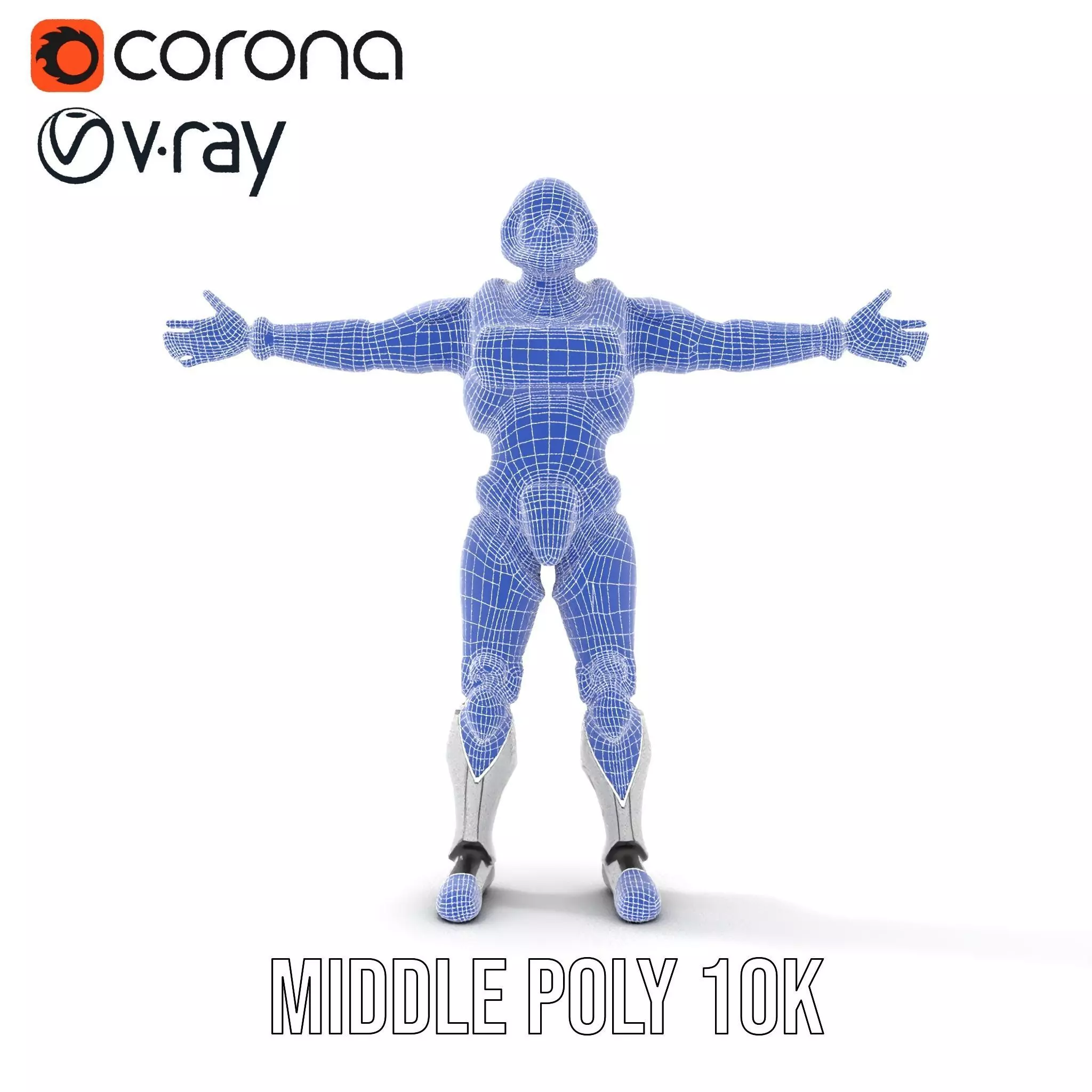 Advanced Android Armor model pack Low-poly 3D model_19