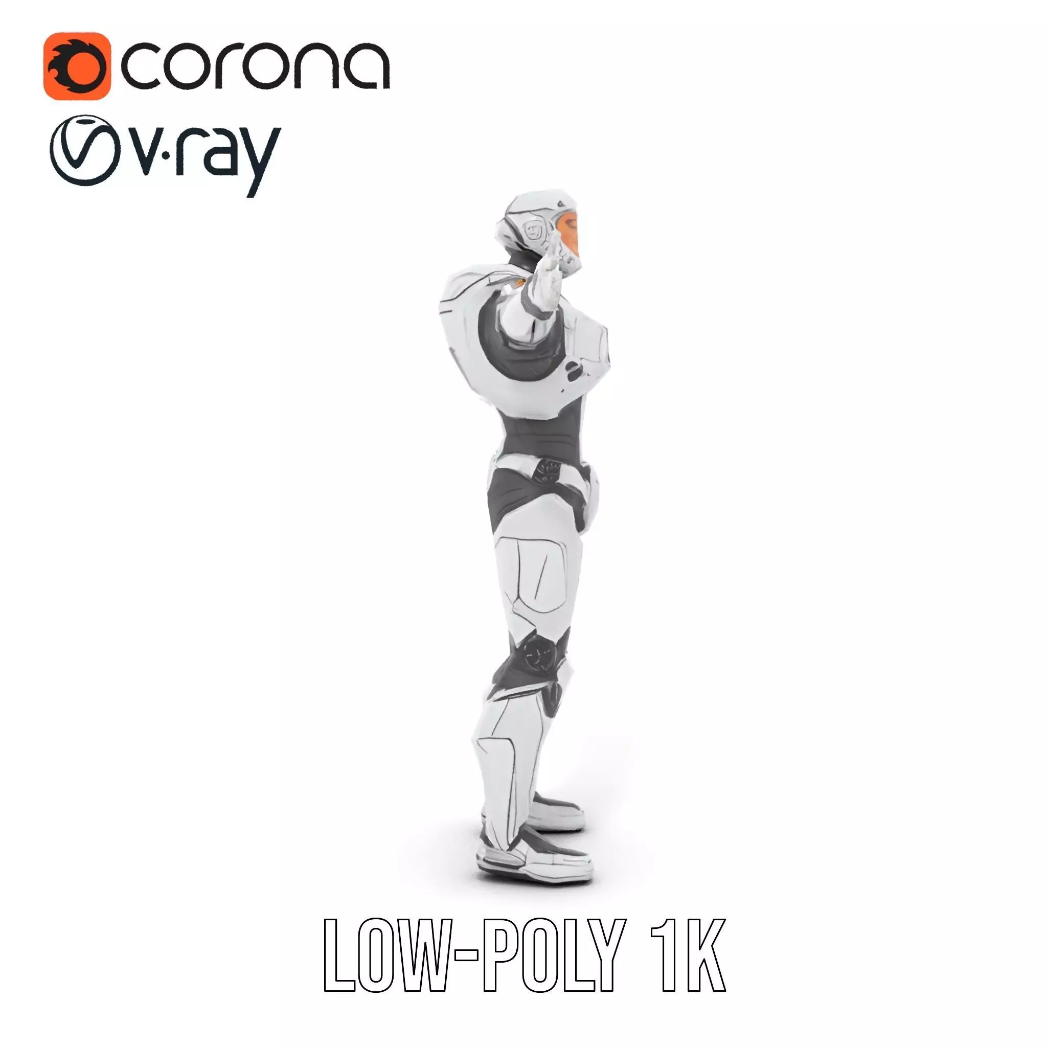 Advanced Android Armor model pack Low-poly 3D model_23