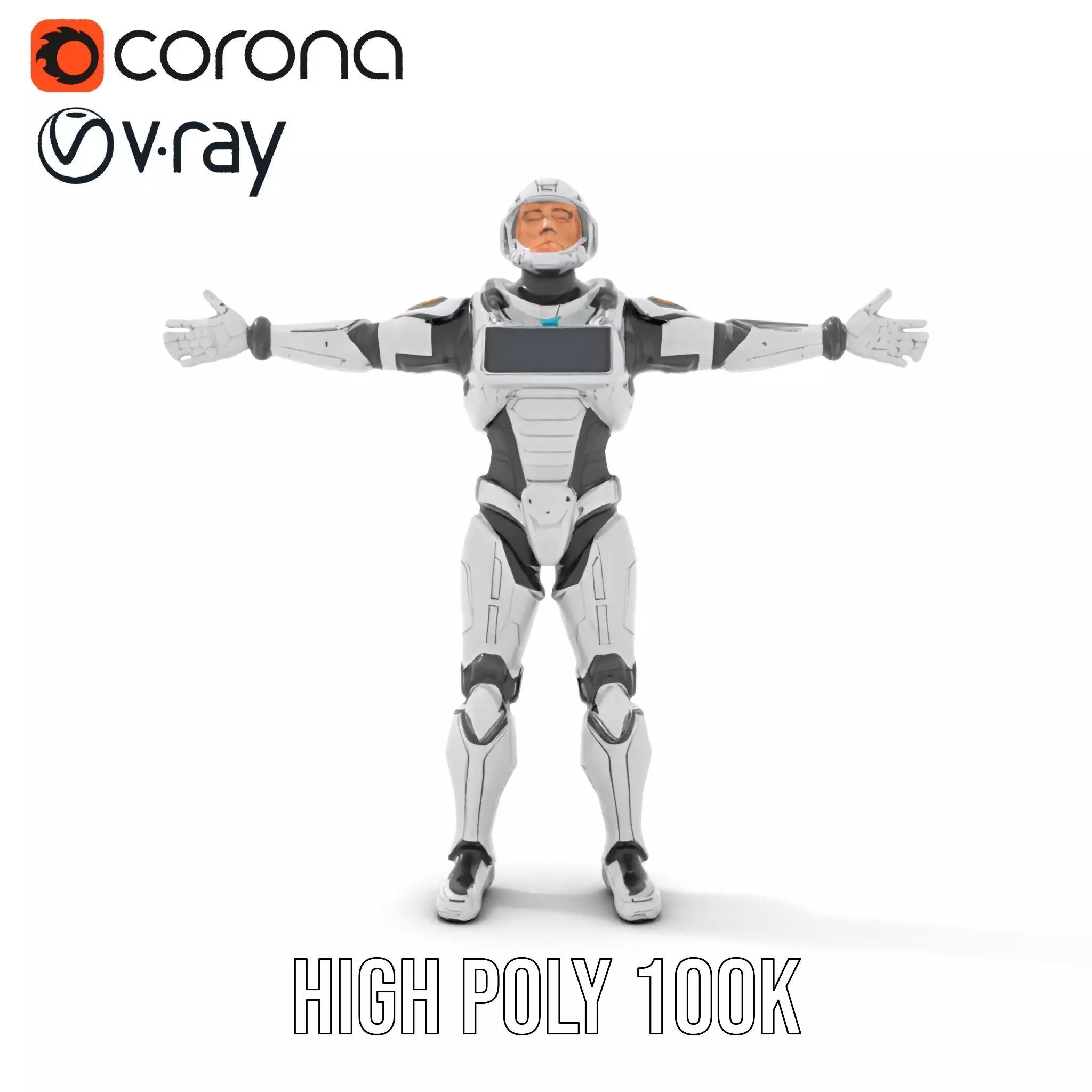 Advanced Android Armor model pack Low-poly 3D model_21