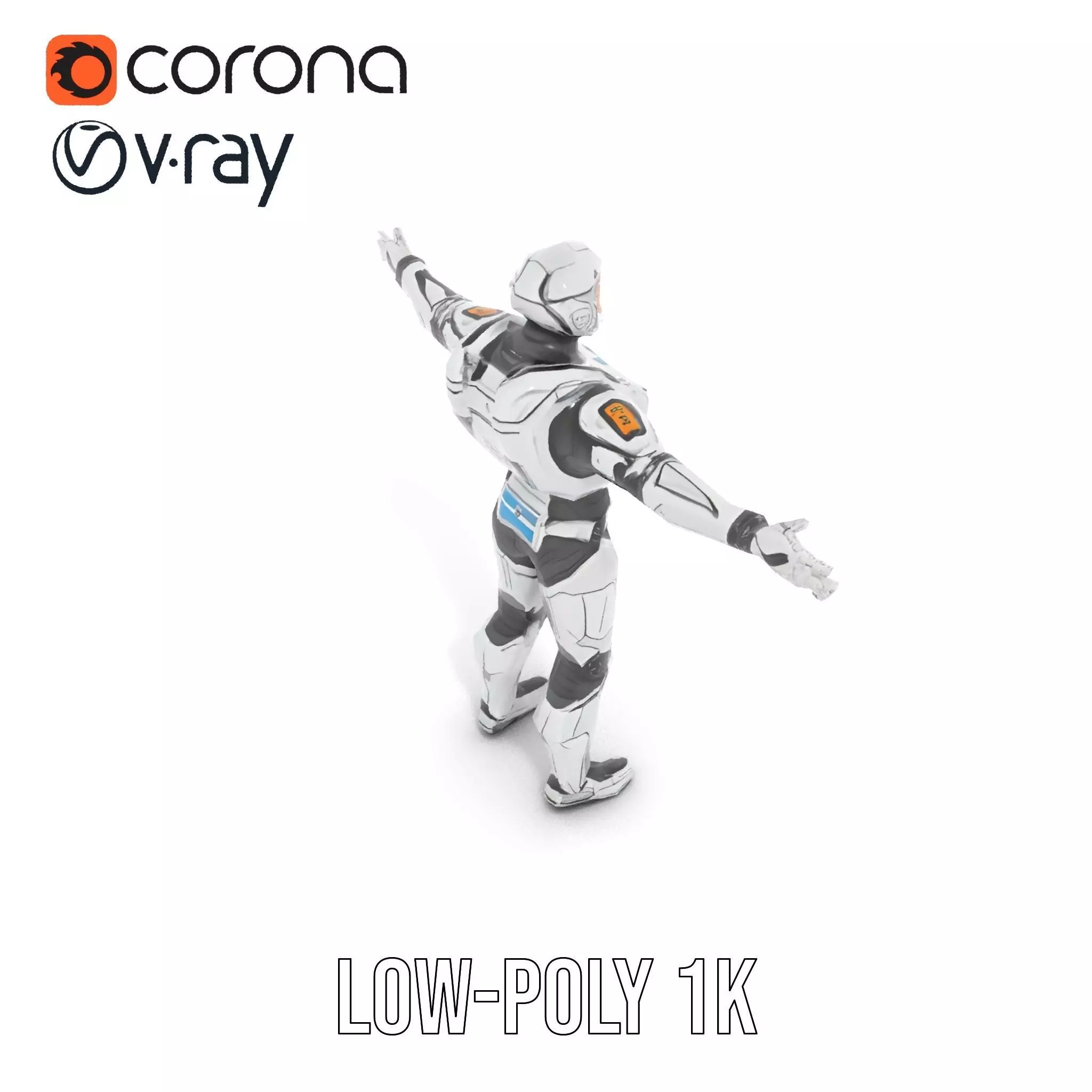 Advanced Android Armor model pack Low-poly 3D model_9