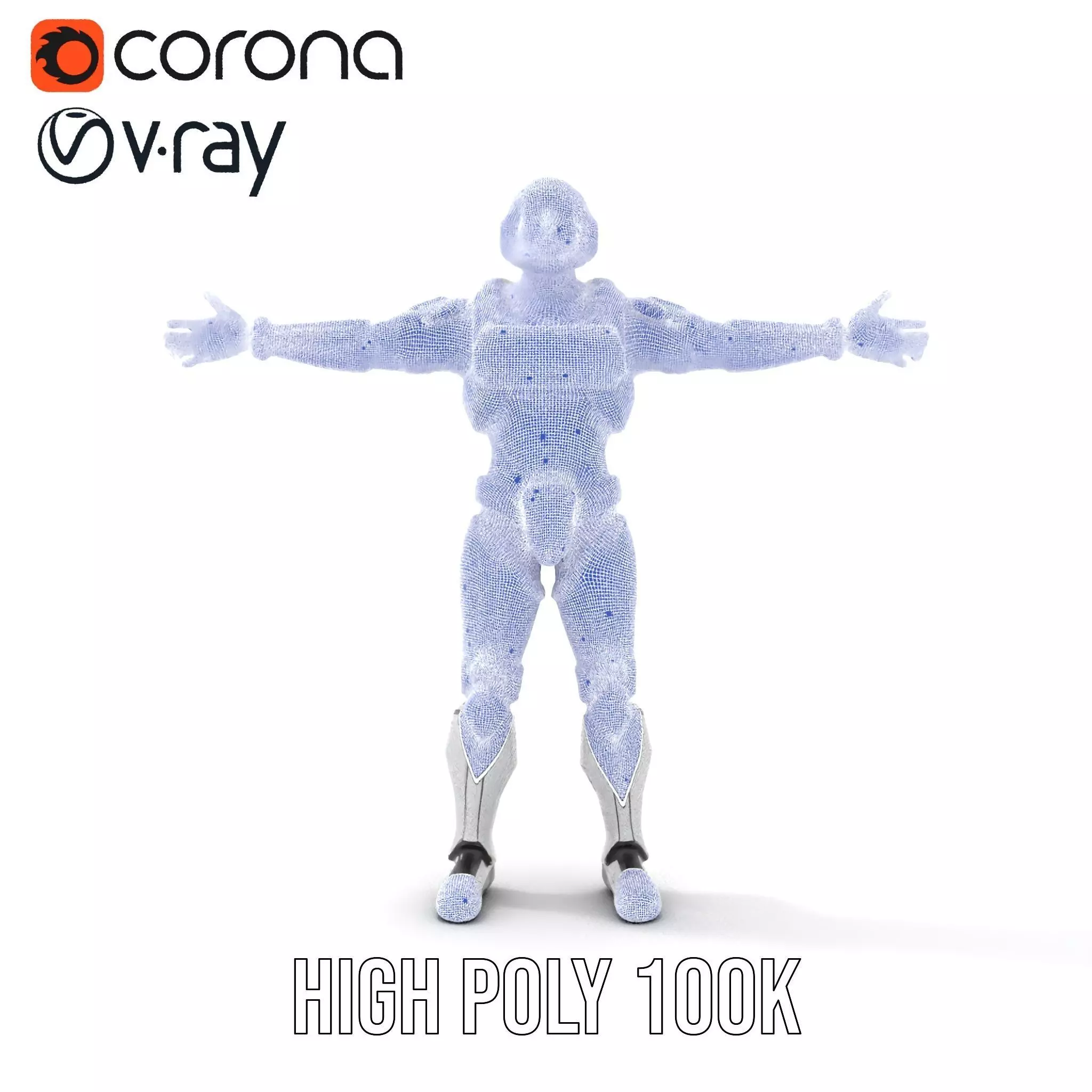 Advanced Android Armor model pack Low-poly 3D model_33