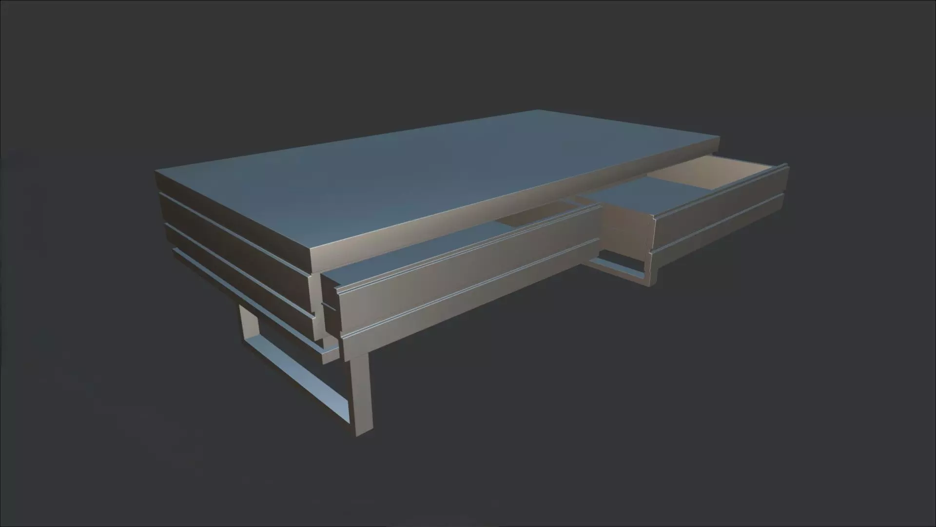 Marble Dining Table And Coffee Table 3D model_7