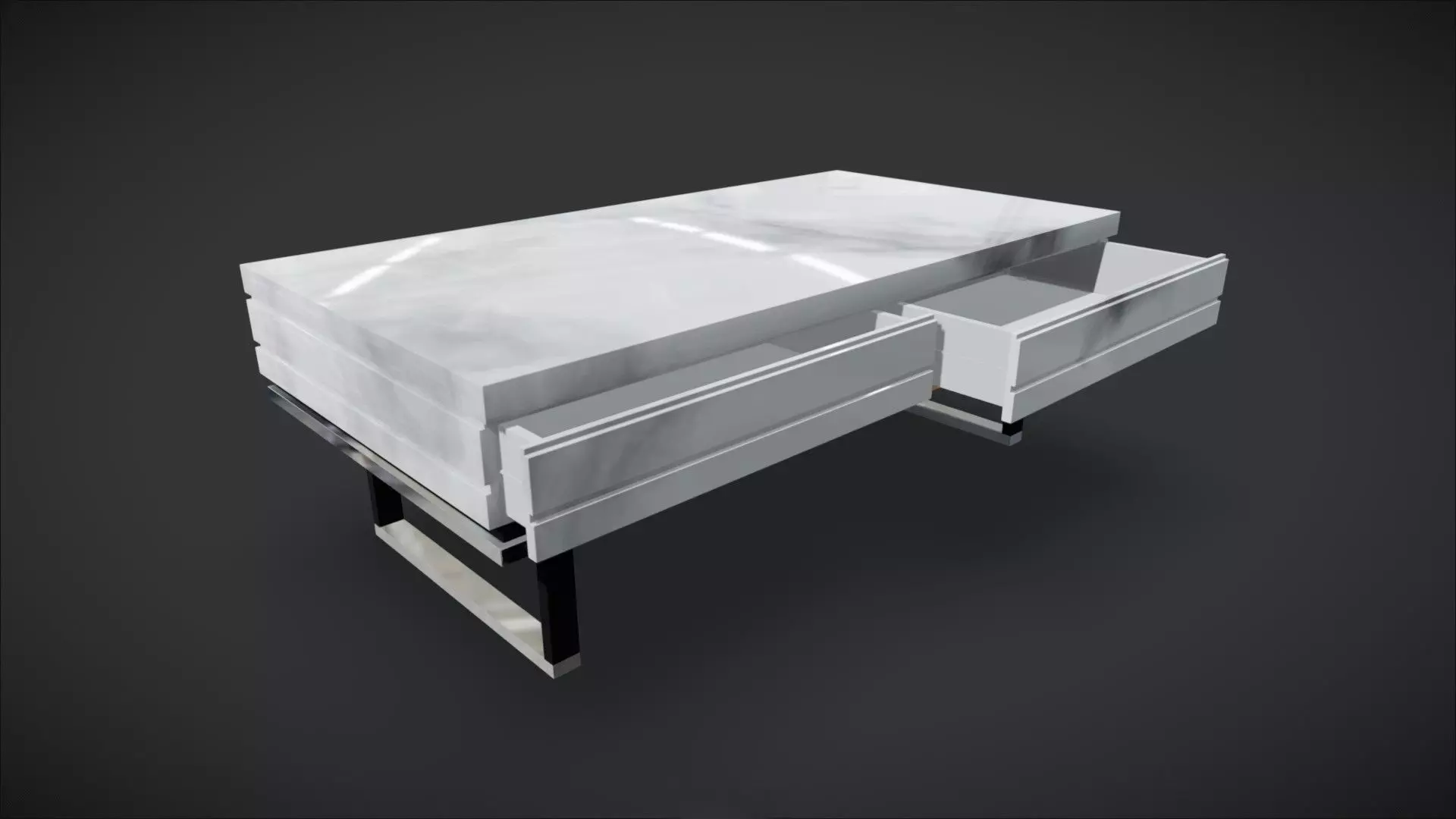 Marble Dining Table And Coffee Table 3D model_6