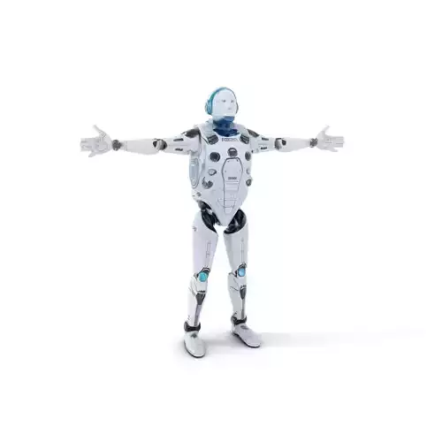 Futuristic Silver Robot model pack Low-poly 3D model Futuristic Silver Robot model pack Low-poly 3D model