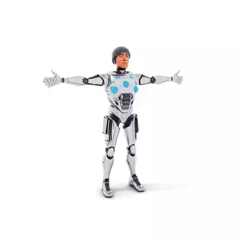 Advanced Silver Robot model pack Low-poly 3D model Advanced Silver Robot model pack Low-poly 3D model