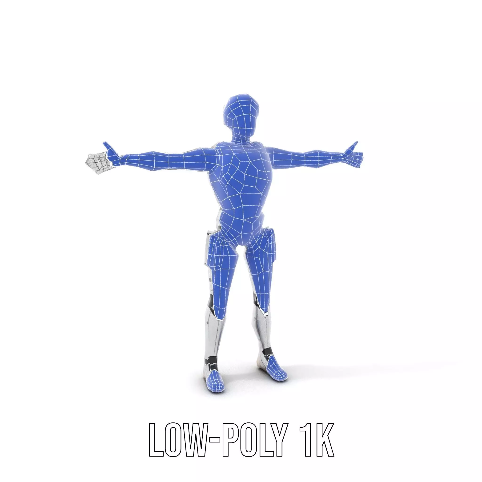 Advanced Silver Robot model pack Low-poly 3D model_30