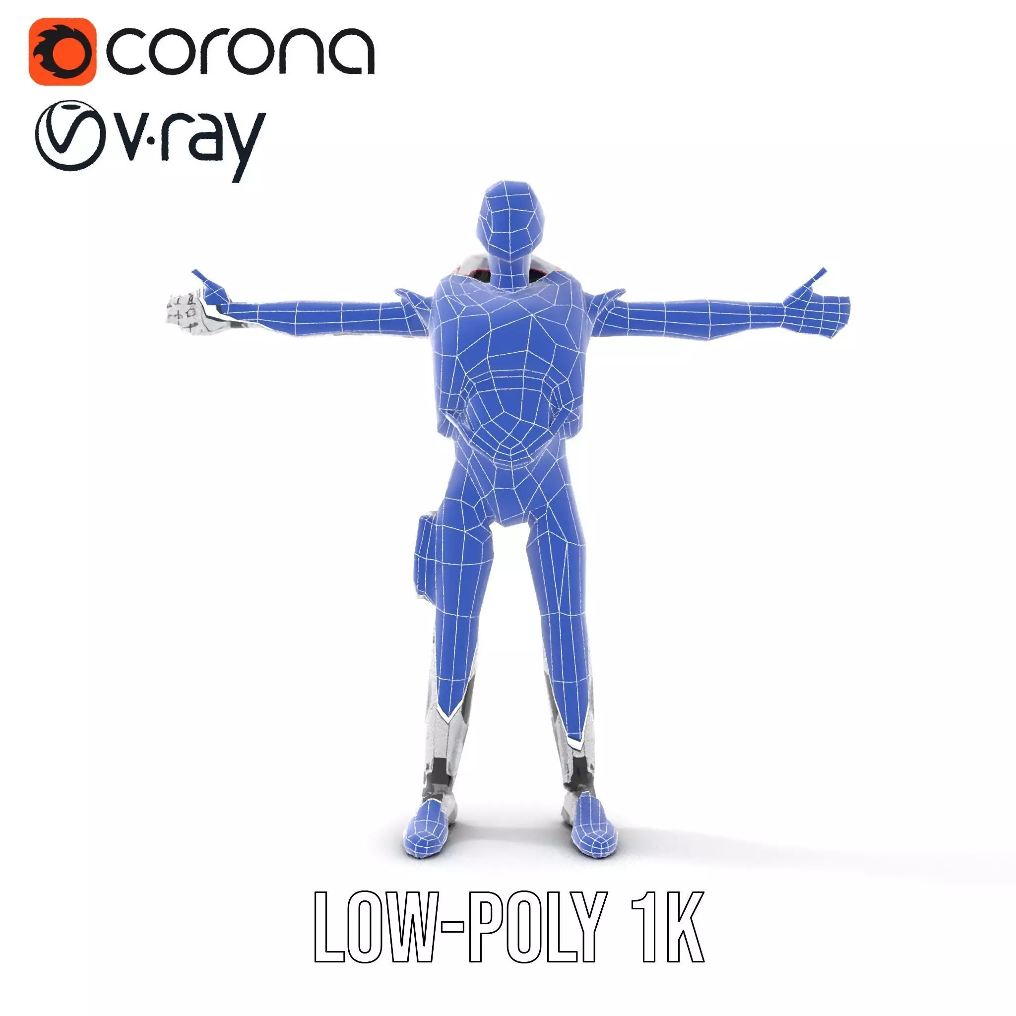 Futuristic Android model pack Low-poly 3D model_25