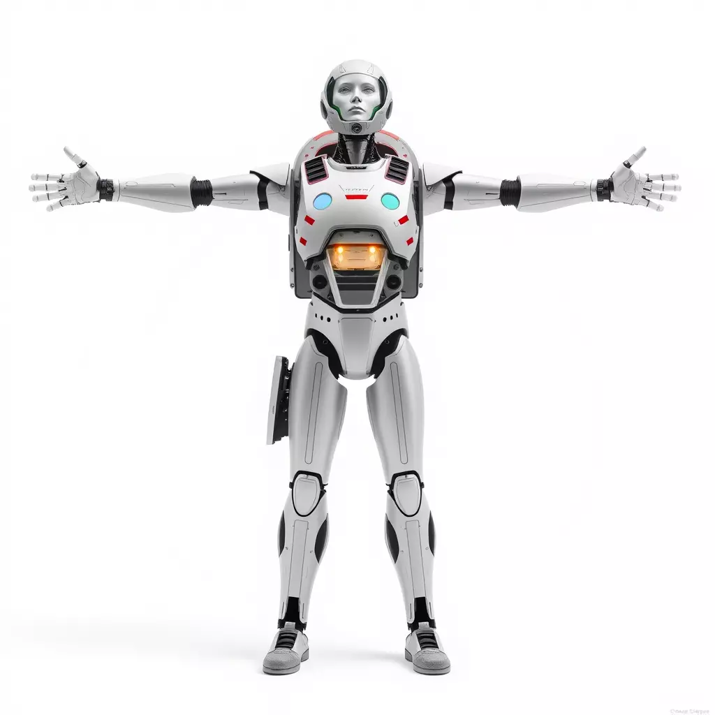 Futuristic Android model pack Low-poly 3D model_2