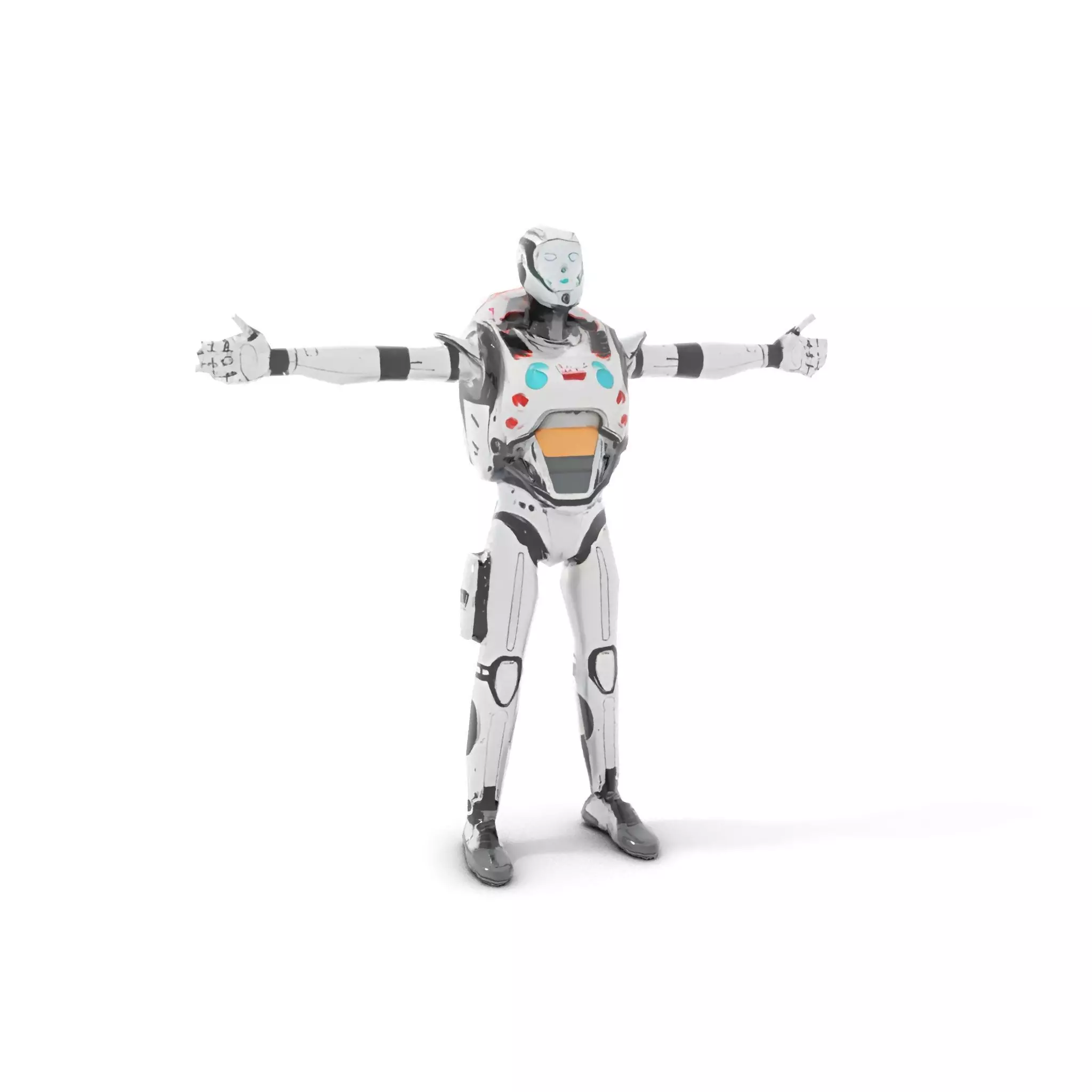 Futuristic Android model pack Low-poly 3D model_7