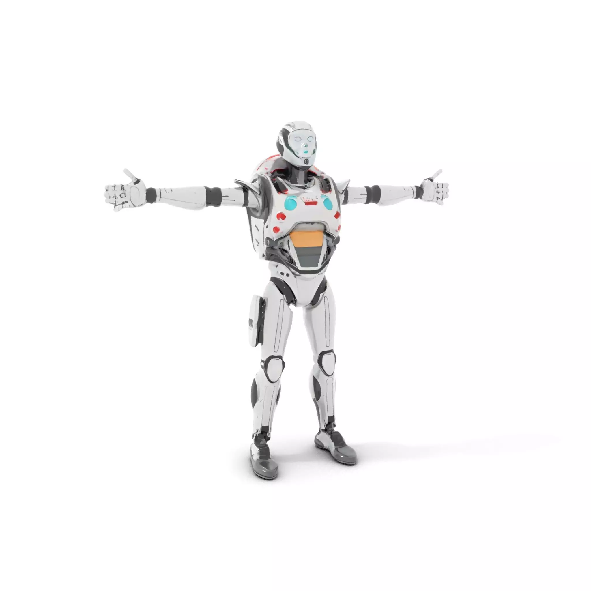 Futuristic Android model pack Low-poly 3D model_0