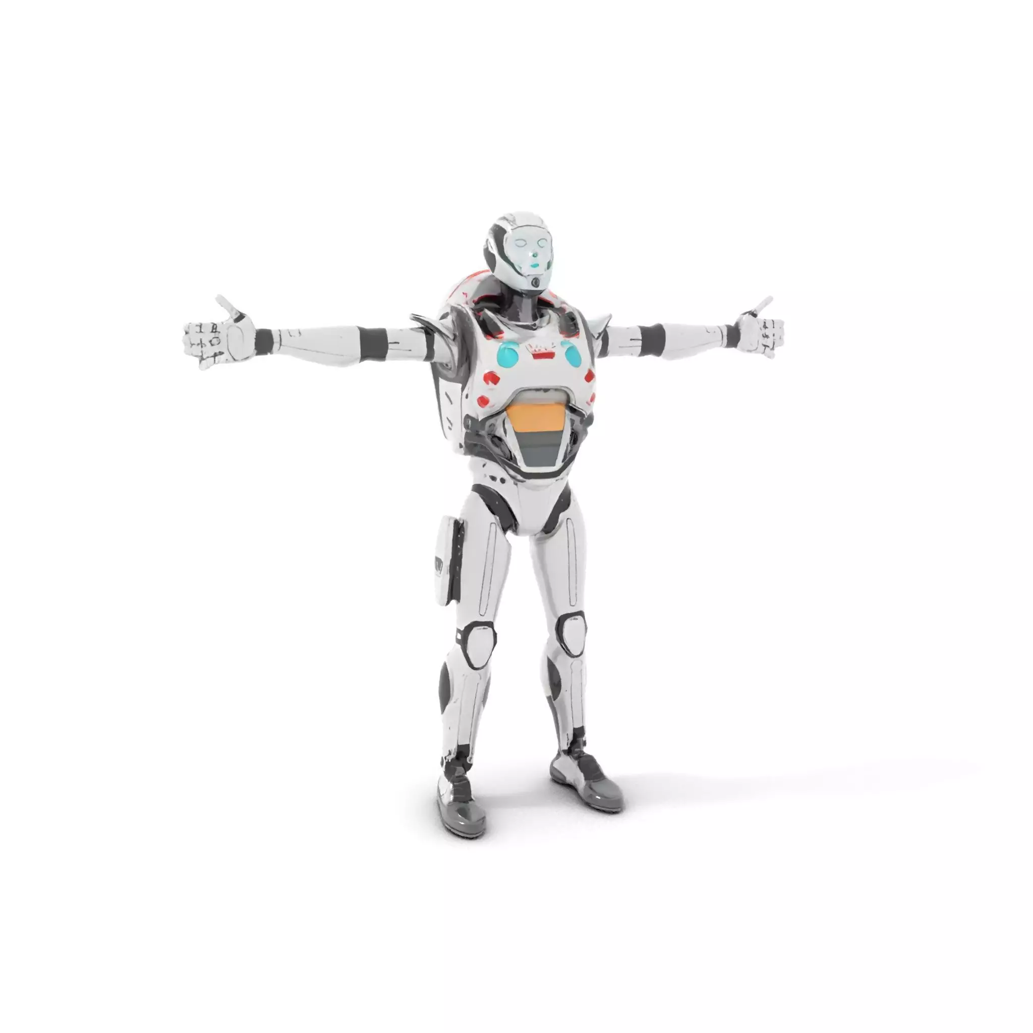 Futuristic Android model pack Low-poly 3D model_6
