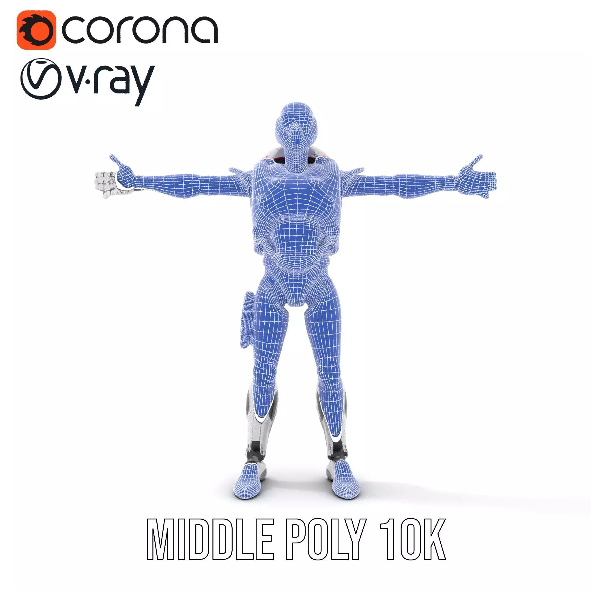 Futuristic Android model pack Low-poly 3D model_16