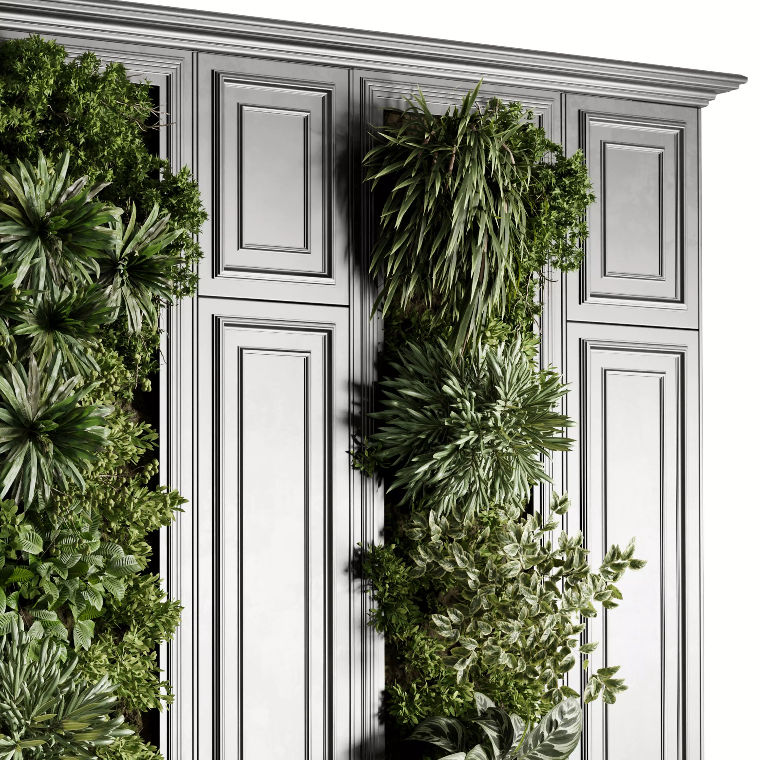 Plants Set Partition - Classic Garden Wall Decor Set 118  3D model_5