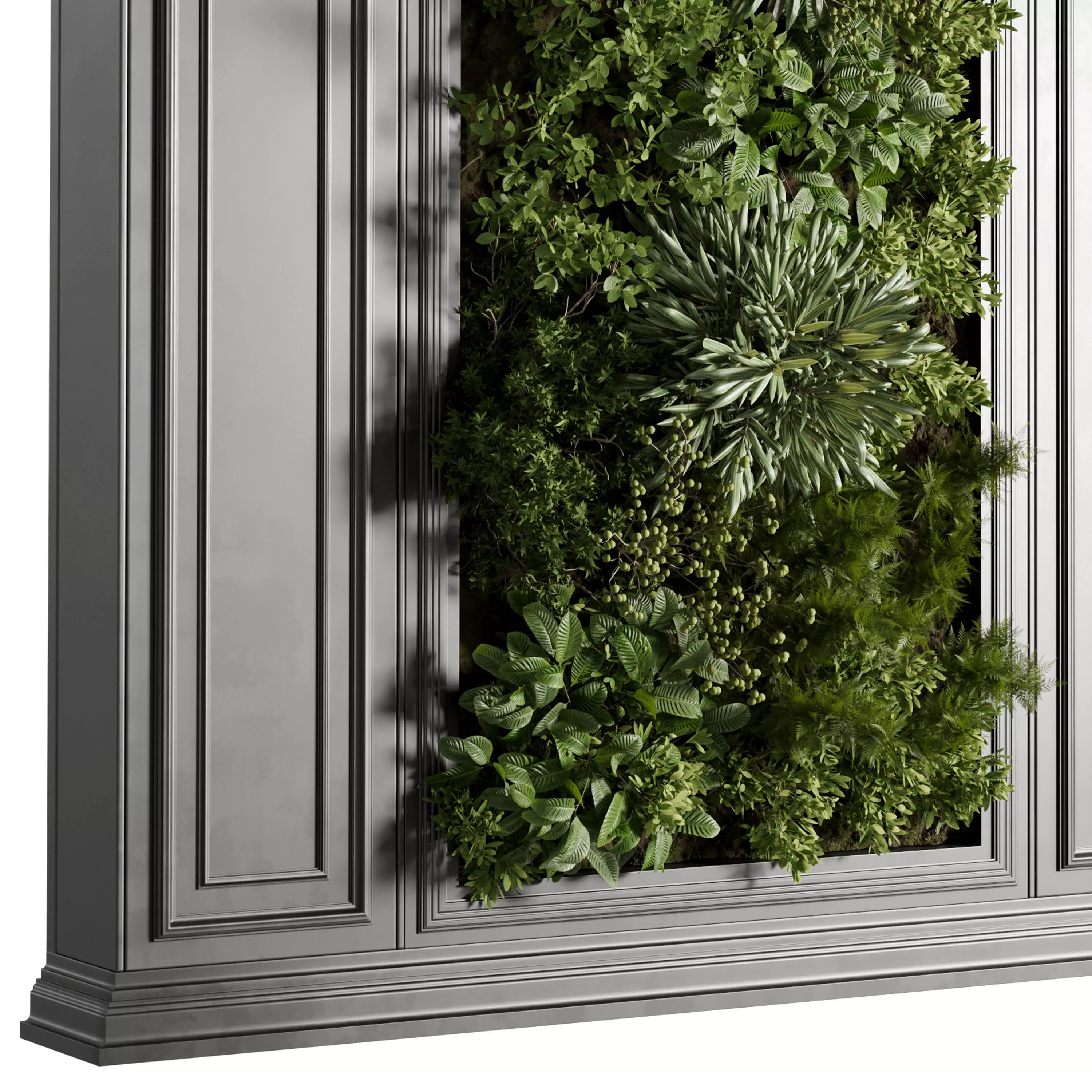 Plants Set Partition - Classic Garden Wall Decor Set 118  3D model_2