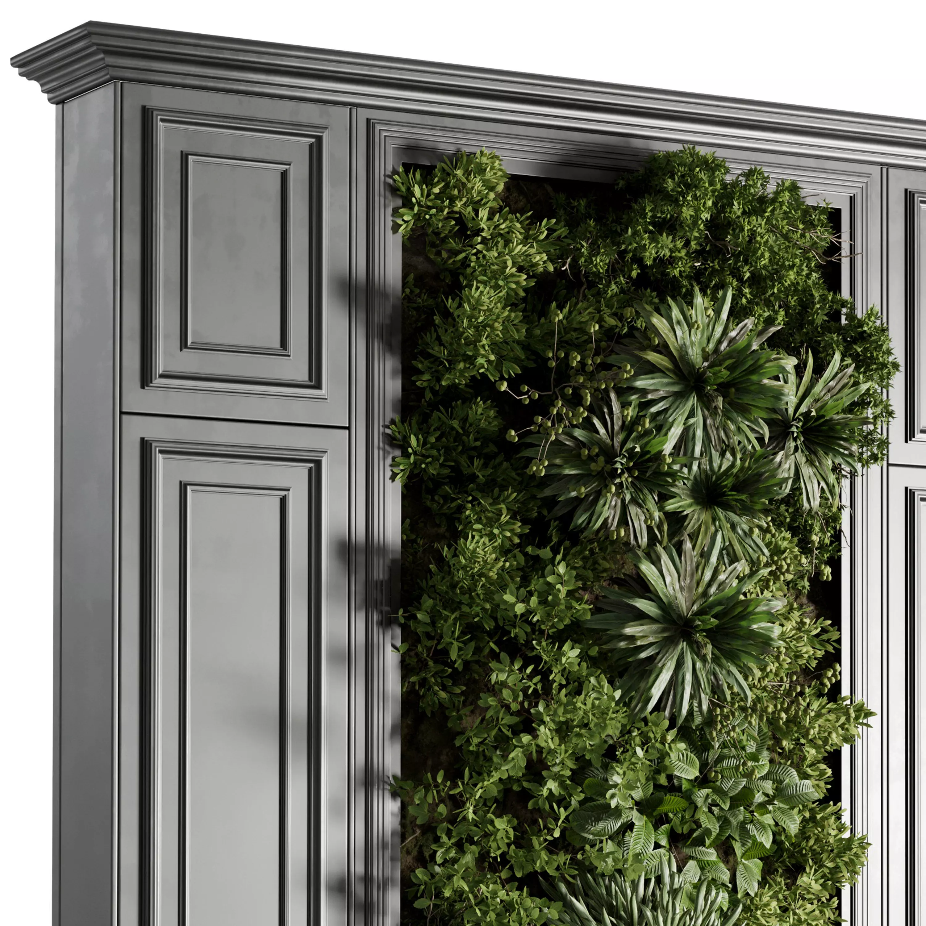 Plants Set Partition - Classic Garden Wall Decor Set 118  3D model_3