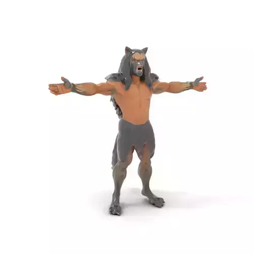 Ferocious Werewolf model pack Low-poly 3D model