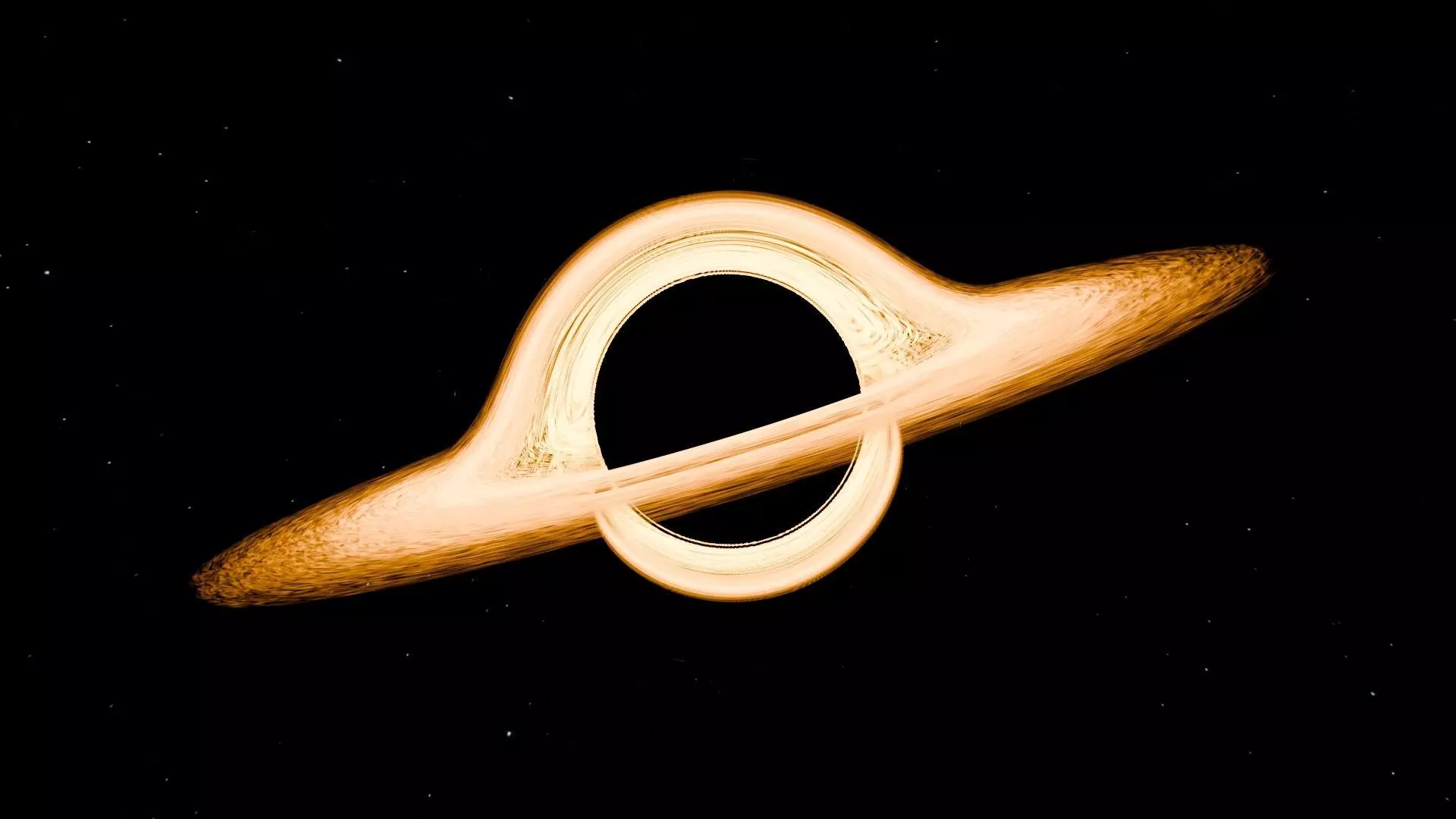 Realistic Black Hole with Accretion Disk 3D model
