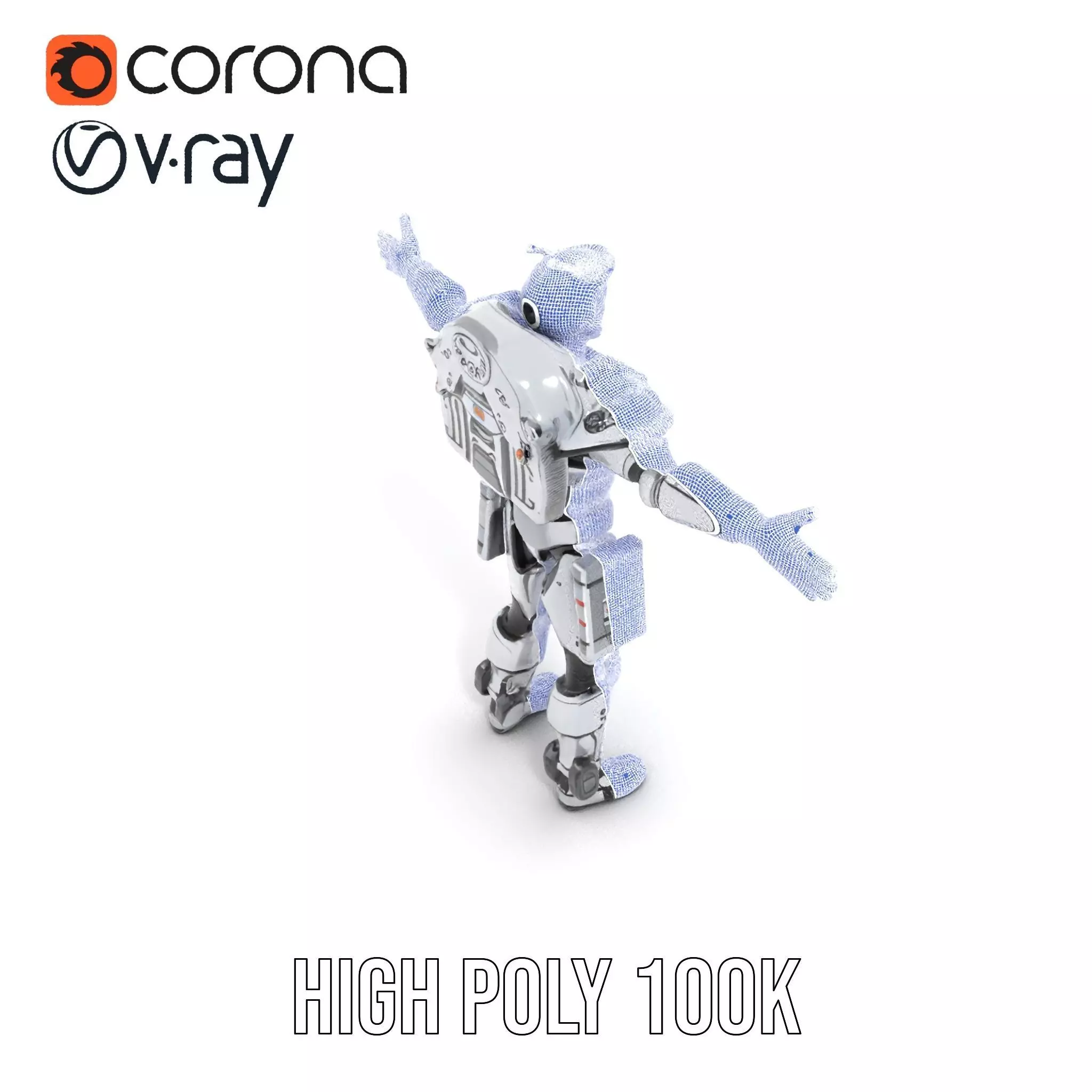 Sleek Robot Armor model pack Low-poly 3D model_33