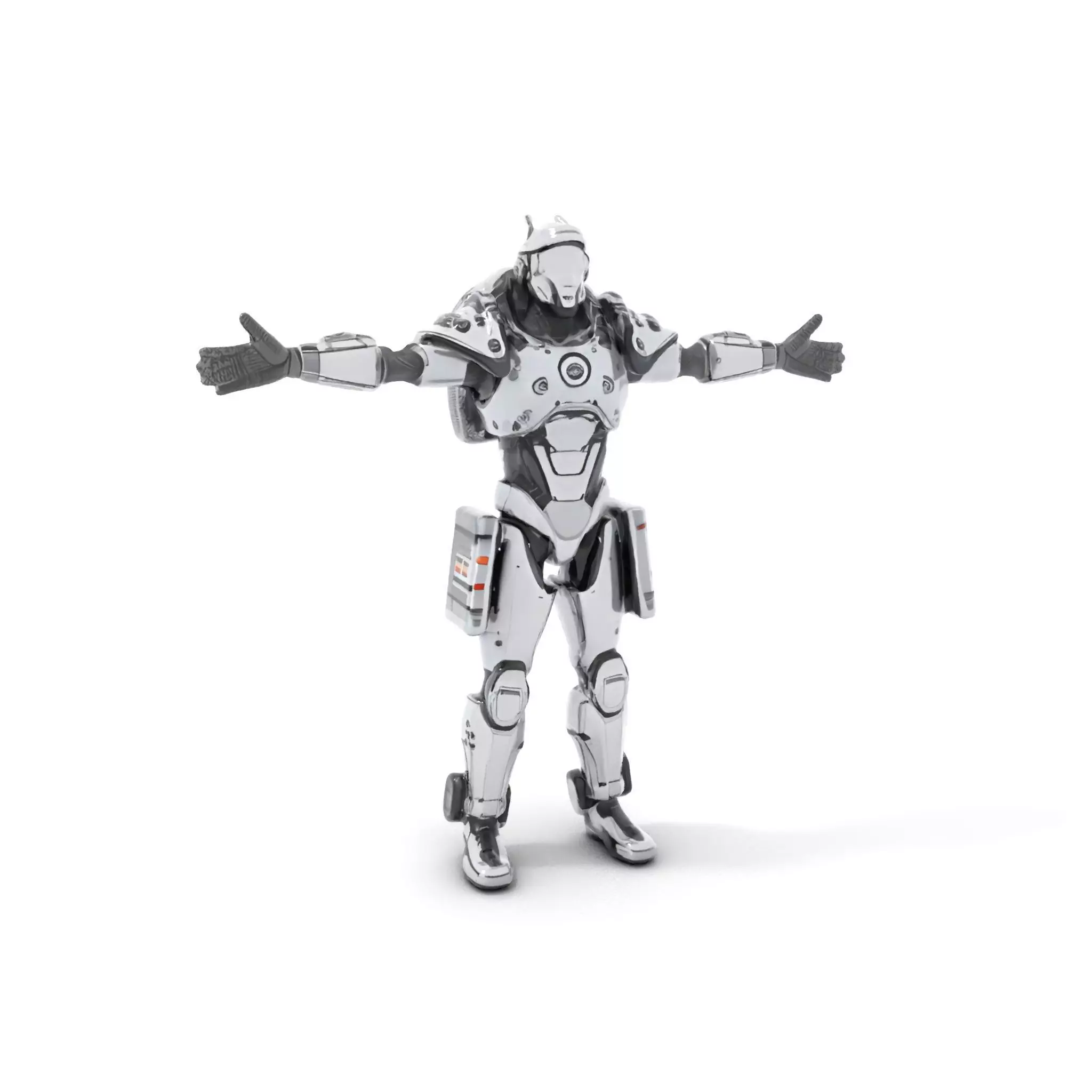 Sleek Robot Armor model pack Low-poly 3D model_0