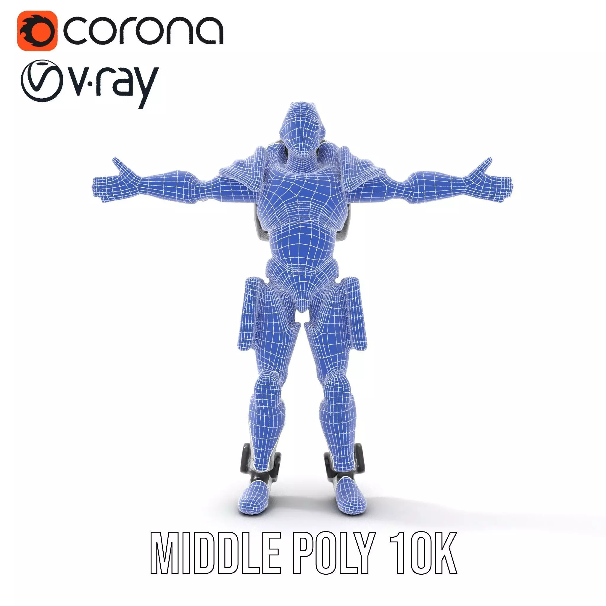 Sleek Robot Armor model pack Low-poly 3D model_11
