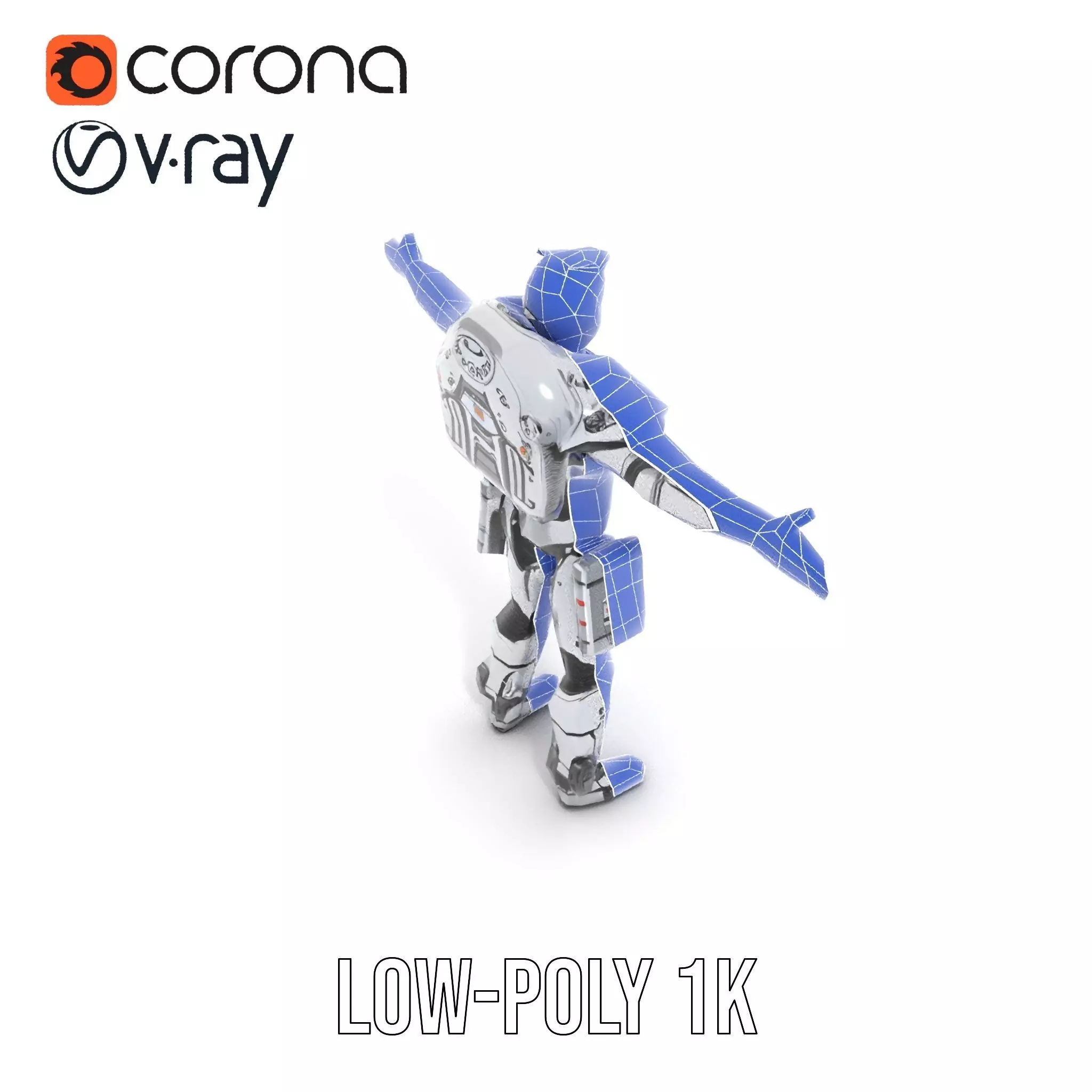Sleek Robot Armor model pack Low-poly 3D model_25
