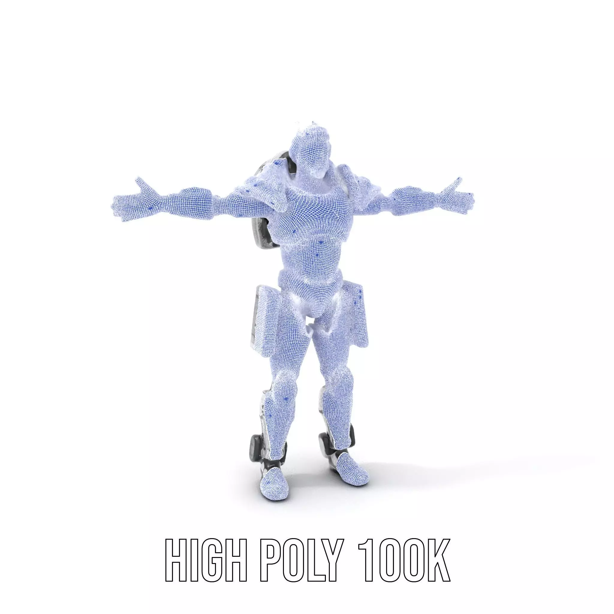 Sleek Robot Armor model pack Low-poly 3D model_4