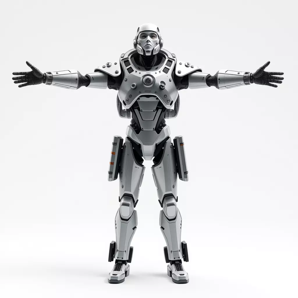 Sleek Robot Armor model pack Low-poly 3D model_2