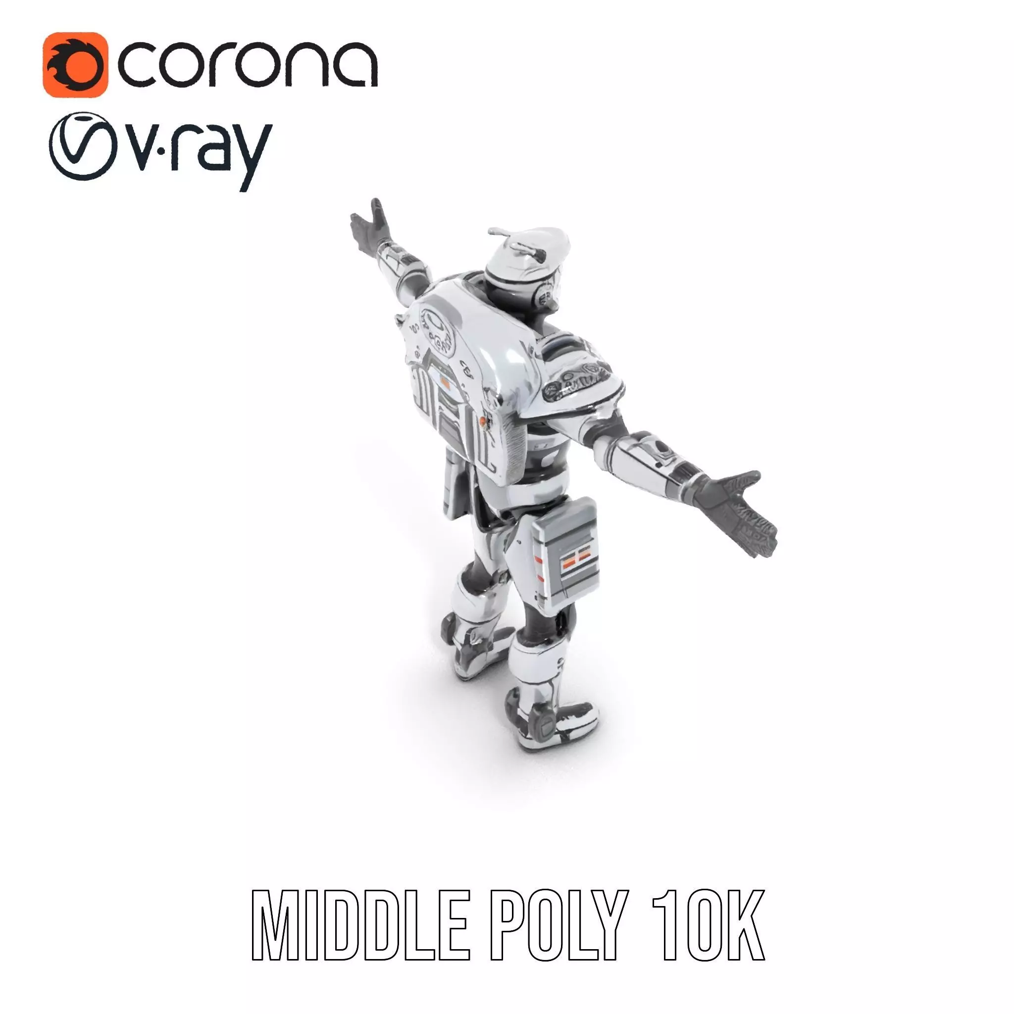 Sleek Robot Armor model pack Low-poly 3D model_18
