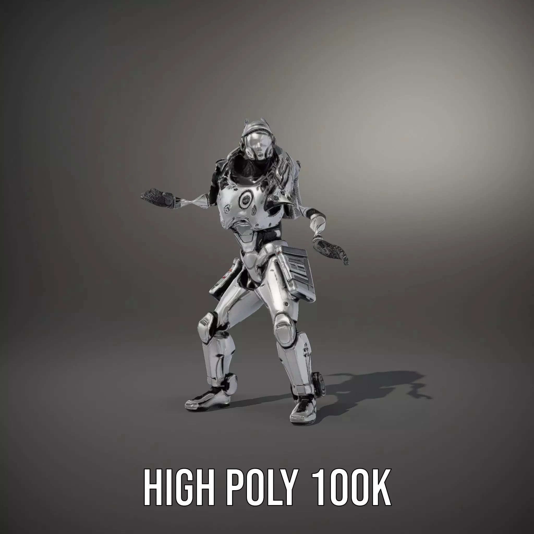 Sleek Robot Armor model pack Low-poly 3D model_8