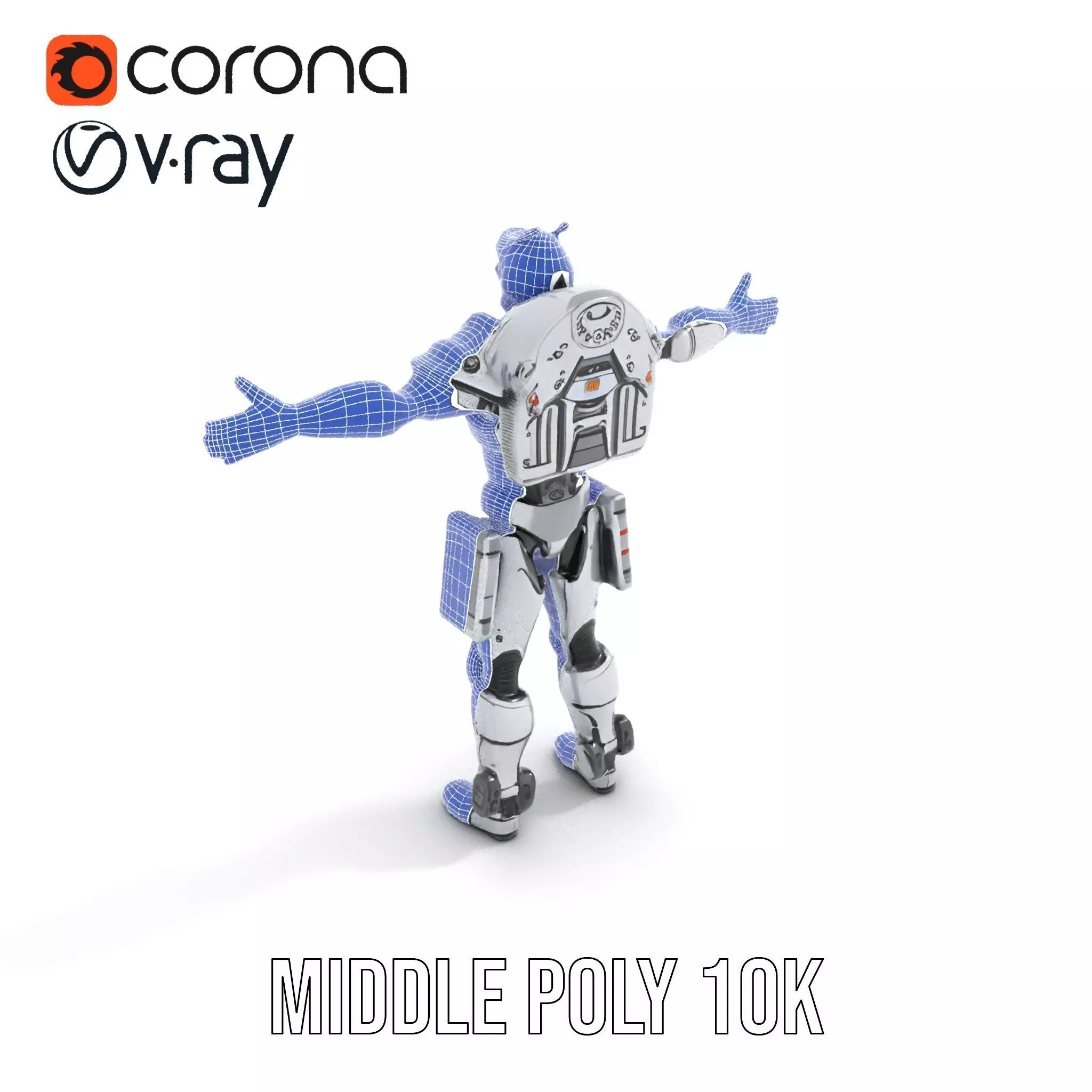 Sleek Robot Armor model pack Low-poly 3D model_21