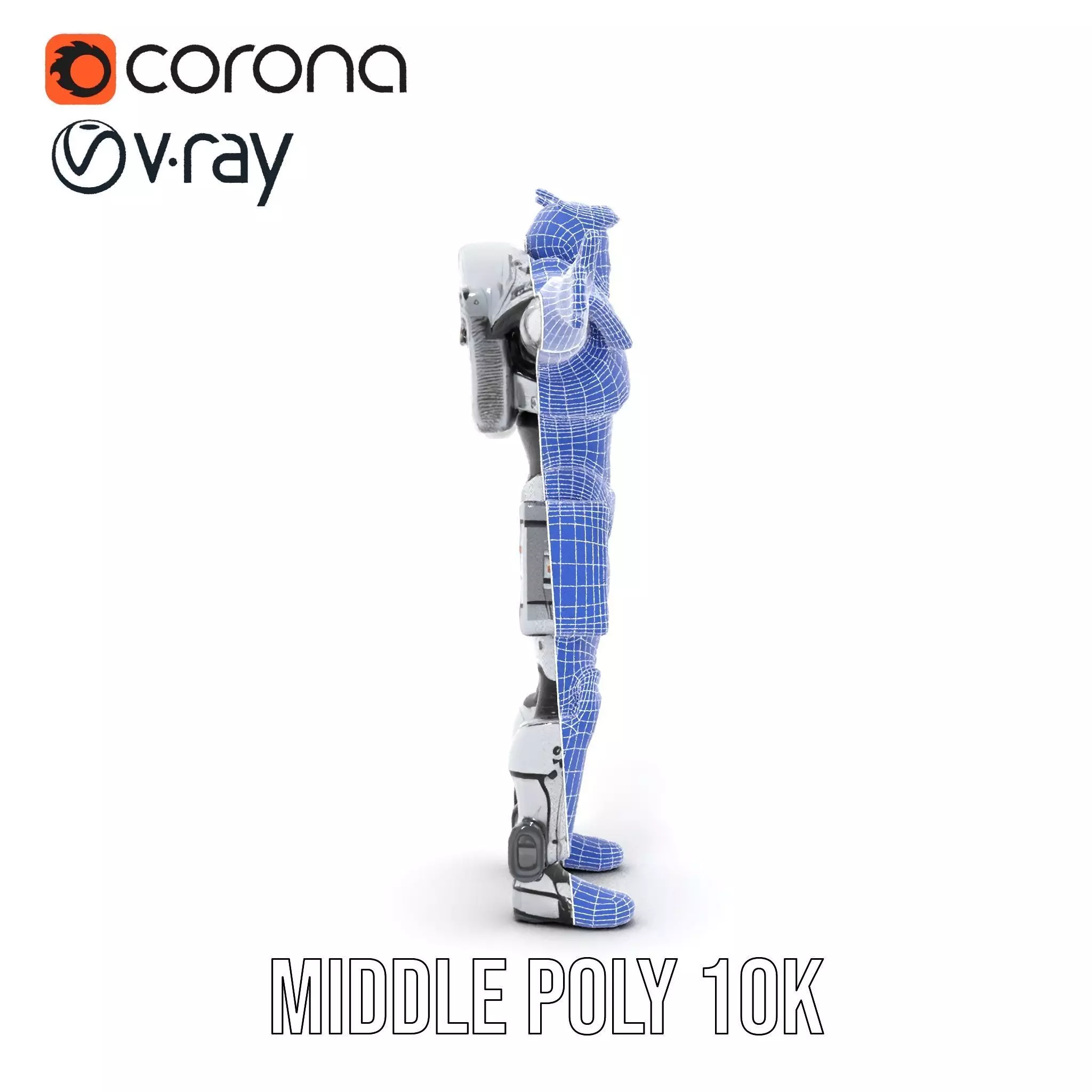 Sleek Robot Armor model pack Low-poly 3D model_15