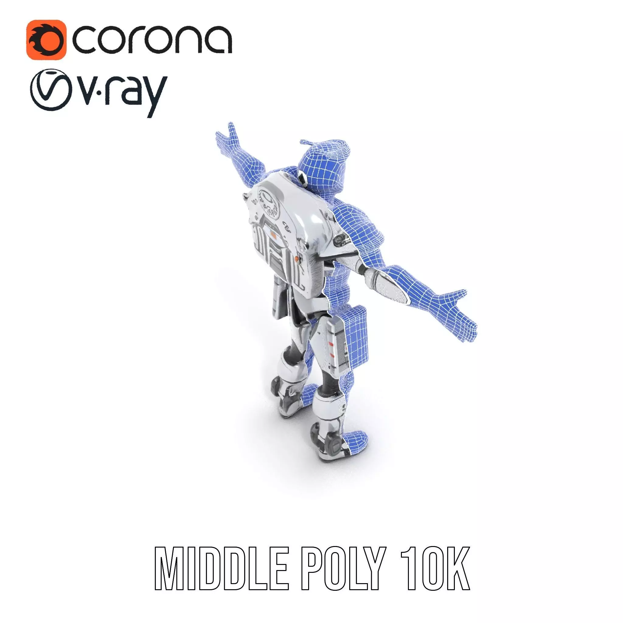 Sleek Robot Armor model pack Low-poly 3D model_24