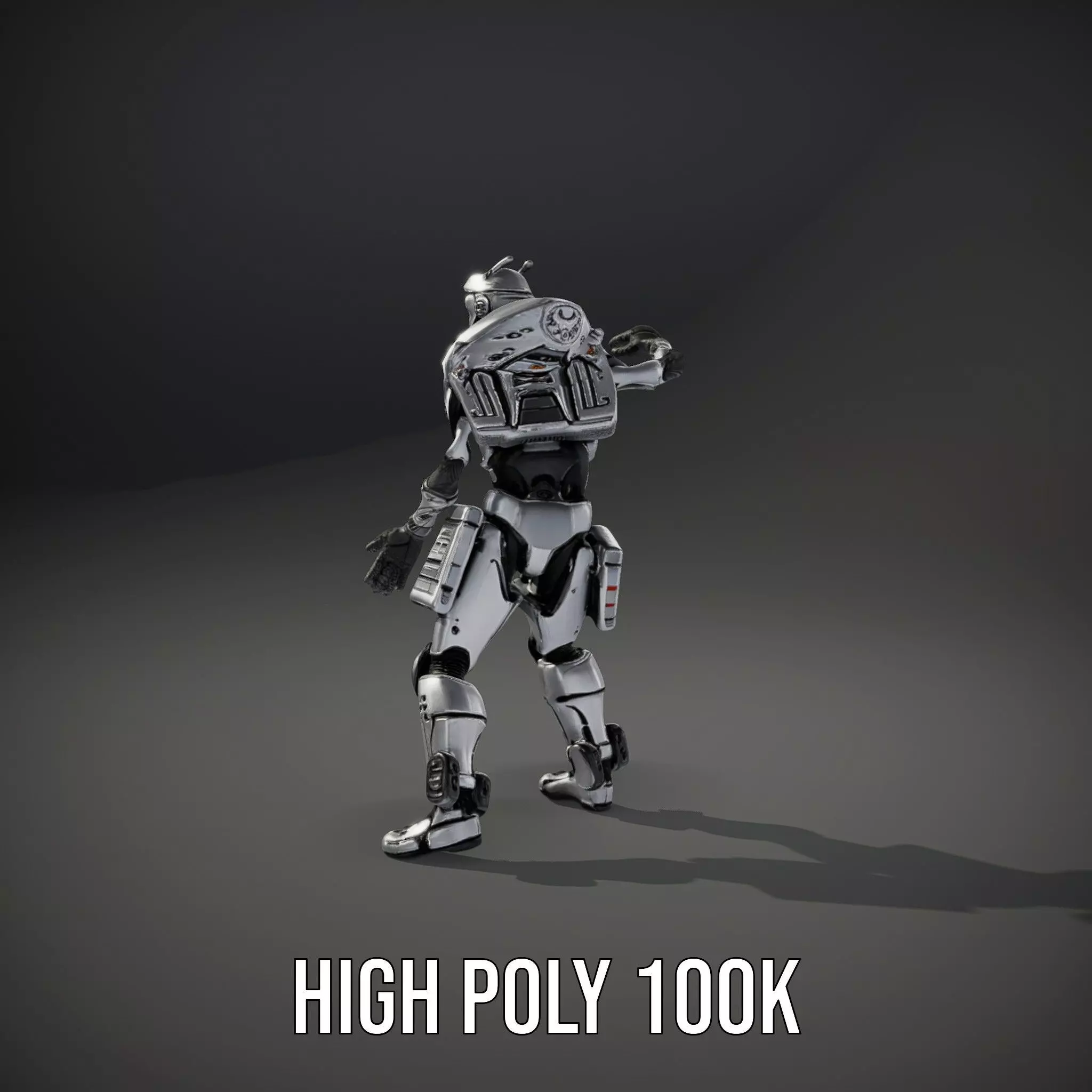 Sleek Robot Armor model pack Low-poly 3D model_10