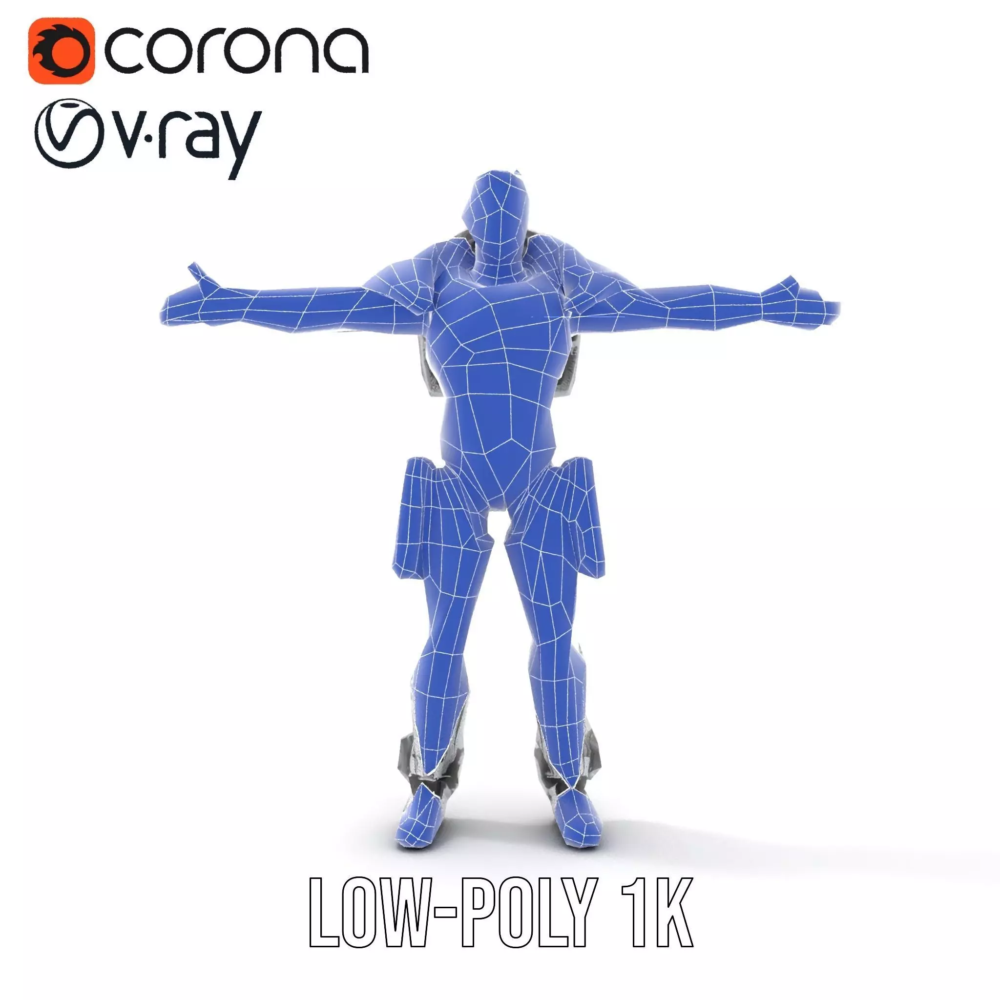 Sleek Robot Armor model pack Low-poly 3D model_19