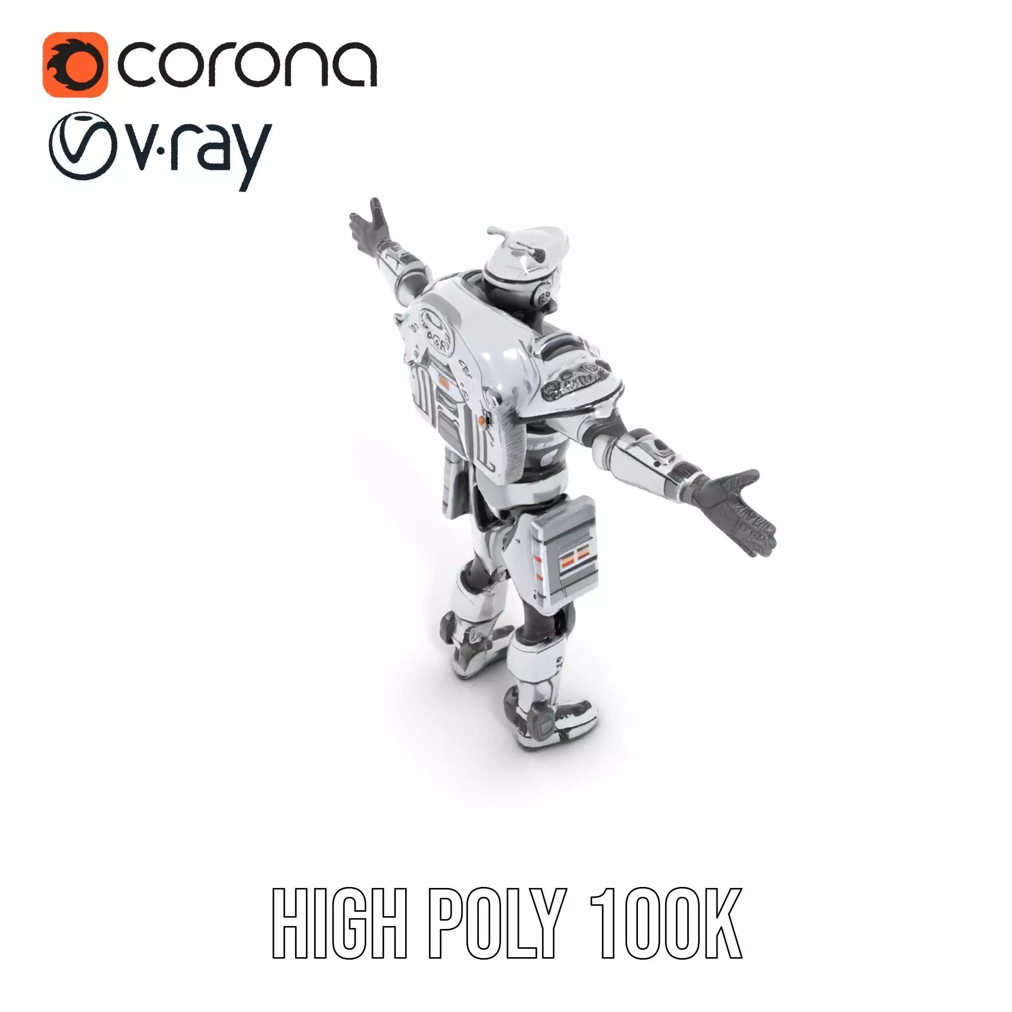 Sleek Robot Armor model pack Low-poly 3D model_20