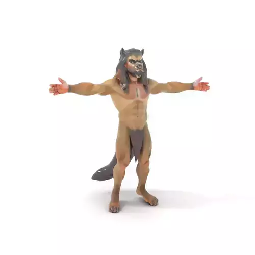 Ferocious Werewolf Creature model pack Low-poly 3D model