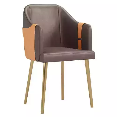 Mid Century Upholstered PU Leather Dining Chair