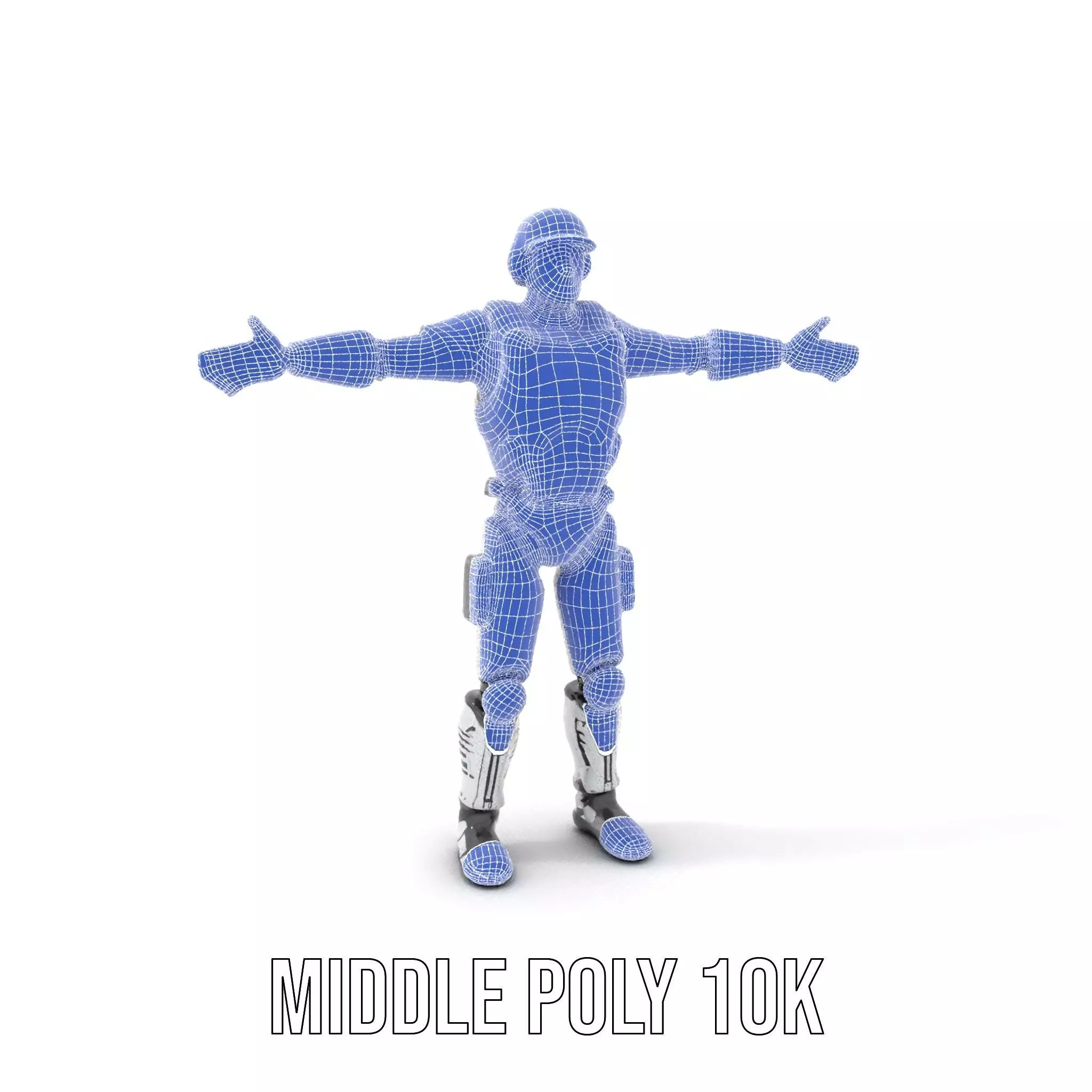 Advanced Silver Robot model pack Low-poly 3D model_13