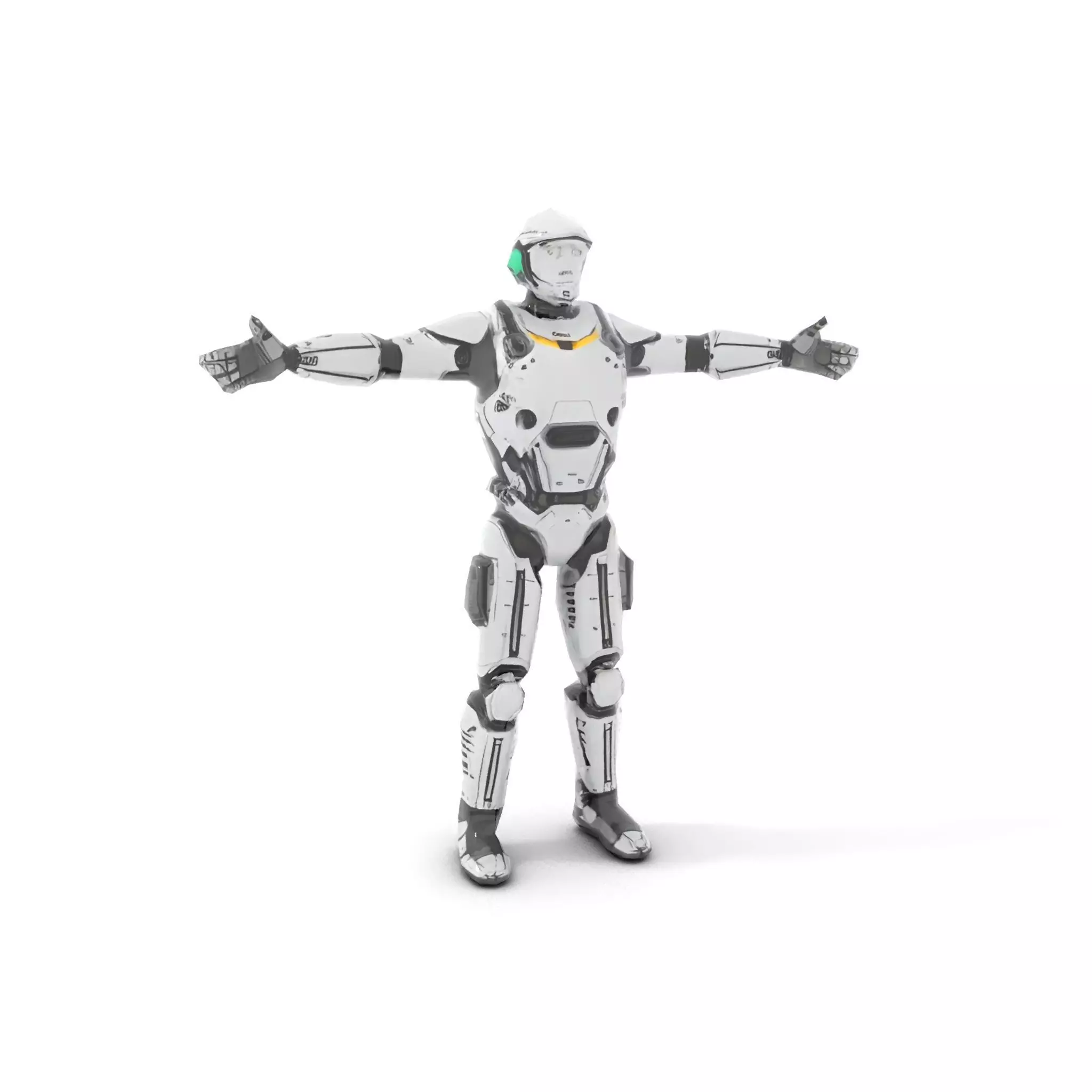 Advanced Silver Robot model pack Low-poly 3D model_12