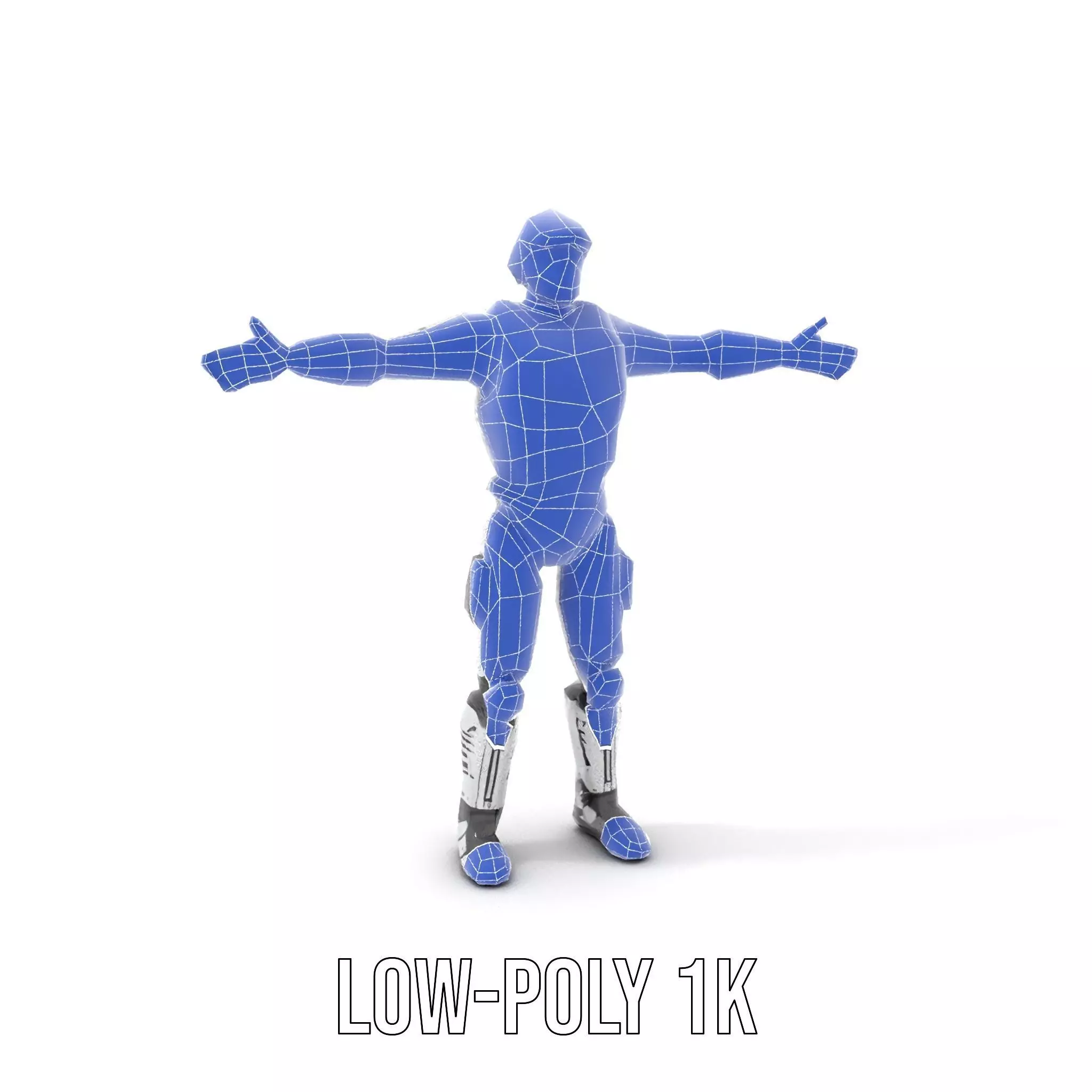 Advanced Silver Robot model pack Low-poly 3D model_22