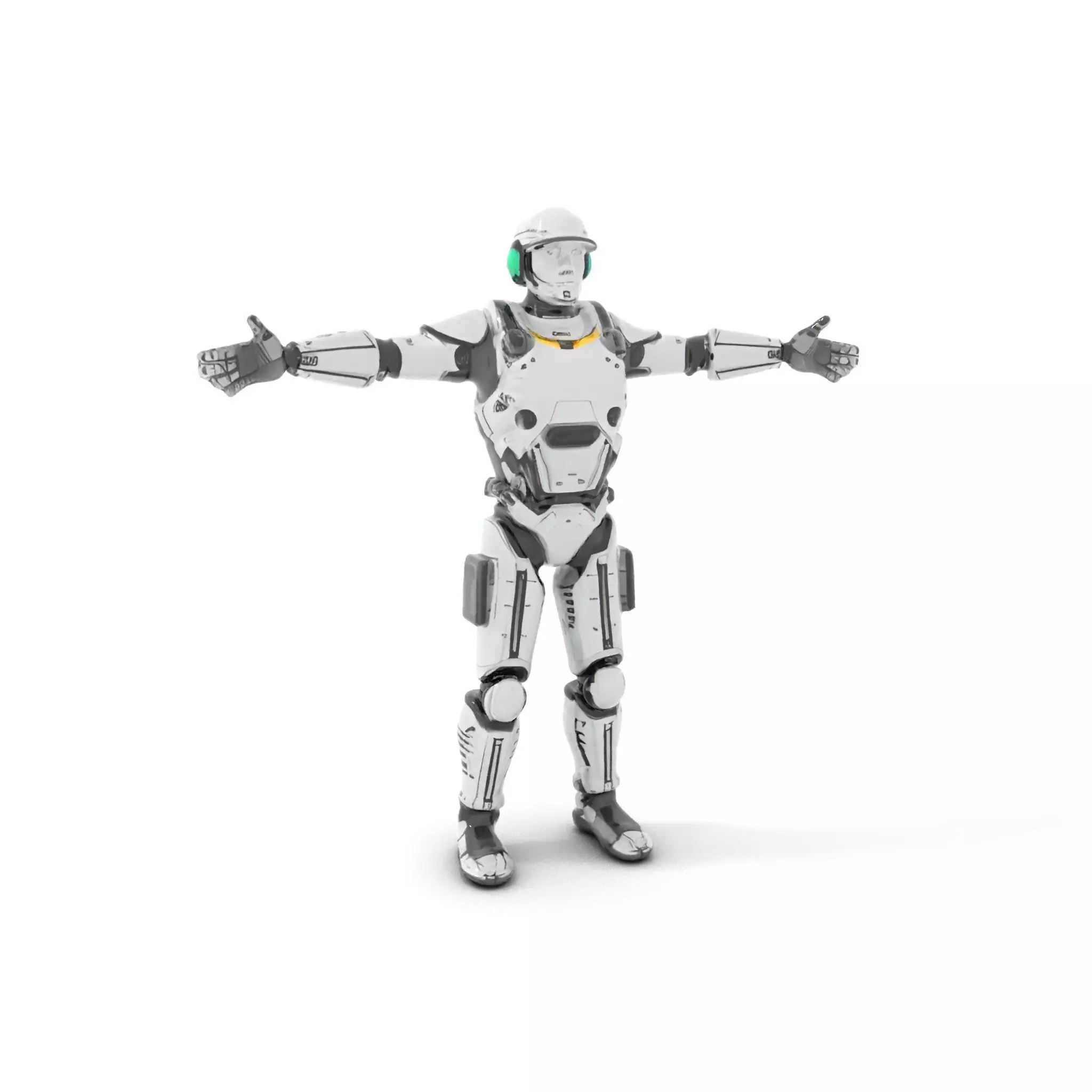 Advanced Silver Robot model pack Low-poly 3D model_0