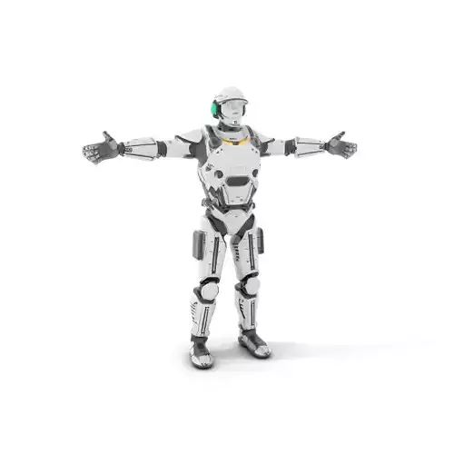 Advanced Silver Robot model pack Low-poly 3D model Advanced Silver Robot model pack Low-poly 3D model