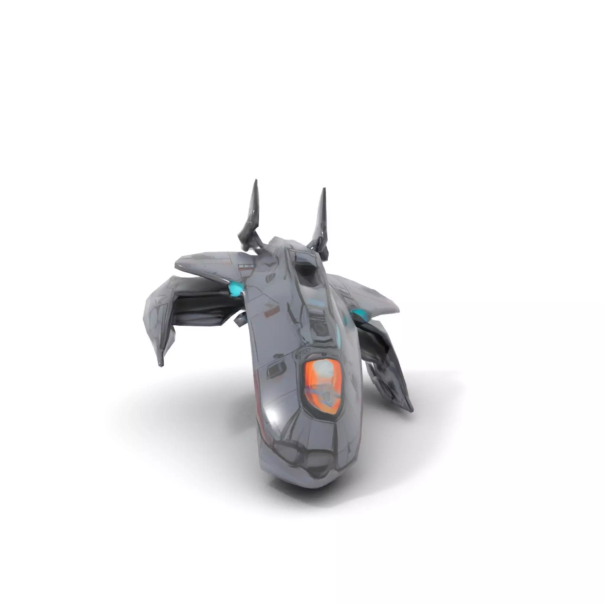 Sleek Spacefighter model pack Low-poly 3D model_7
