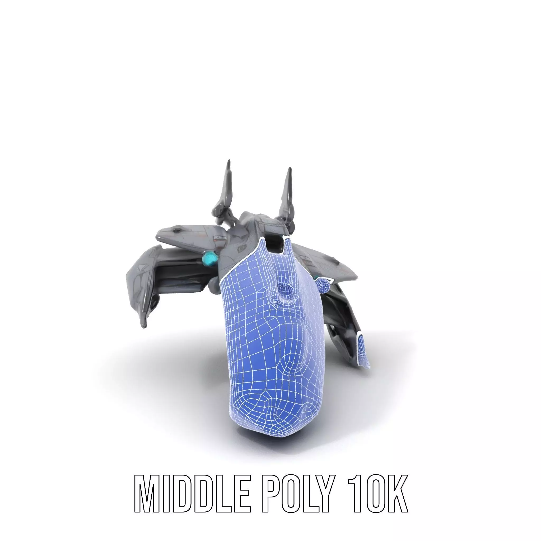 Sleek Spacefighter model pack Low-poly 3D model_19