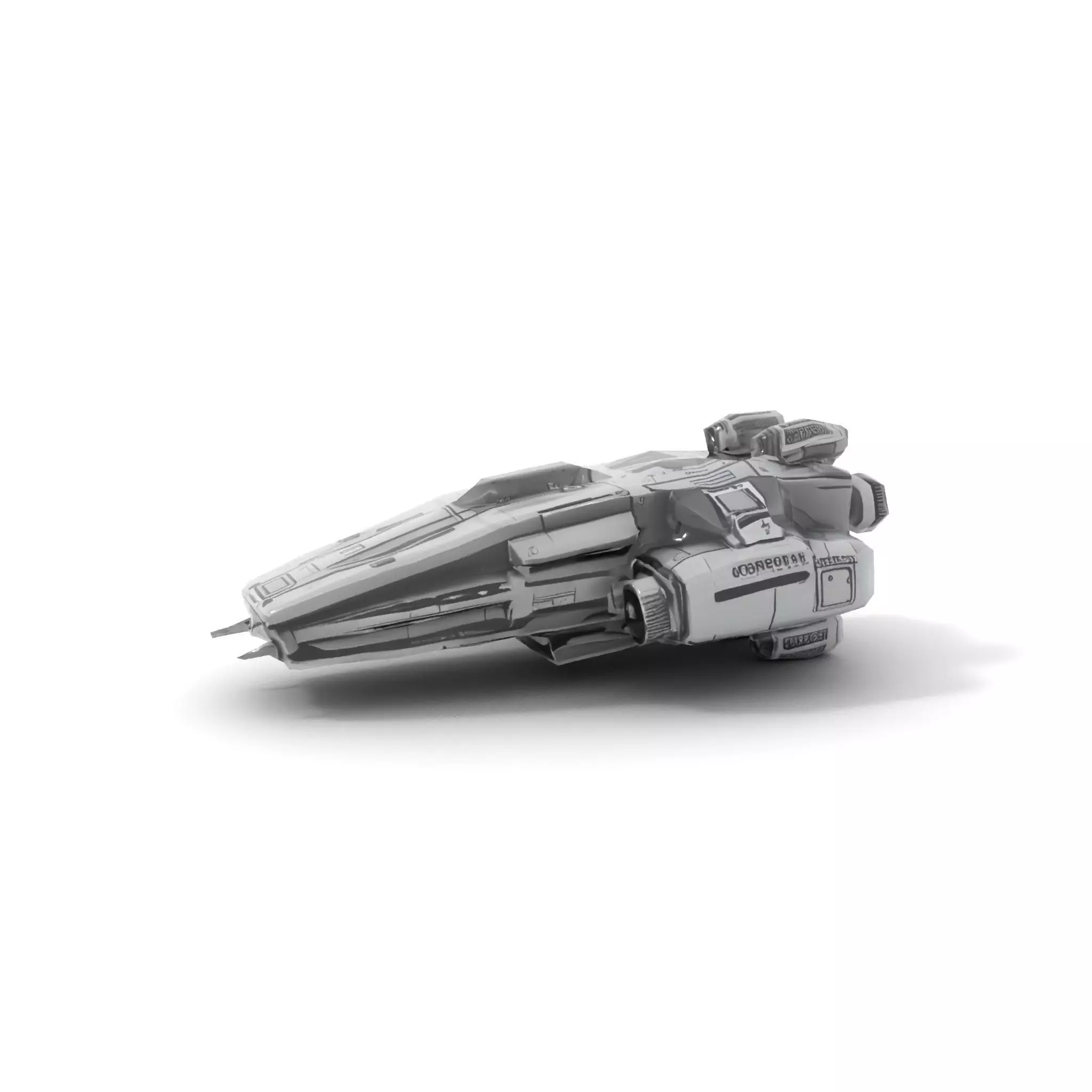 Vanguard Starship model pack Low-poly 3D model_19
