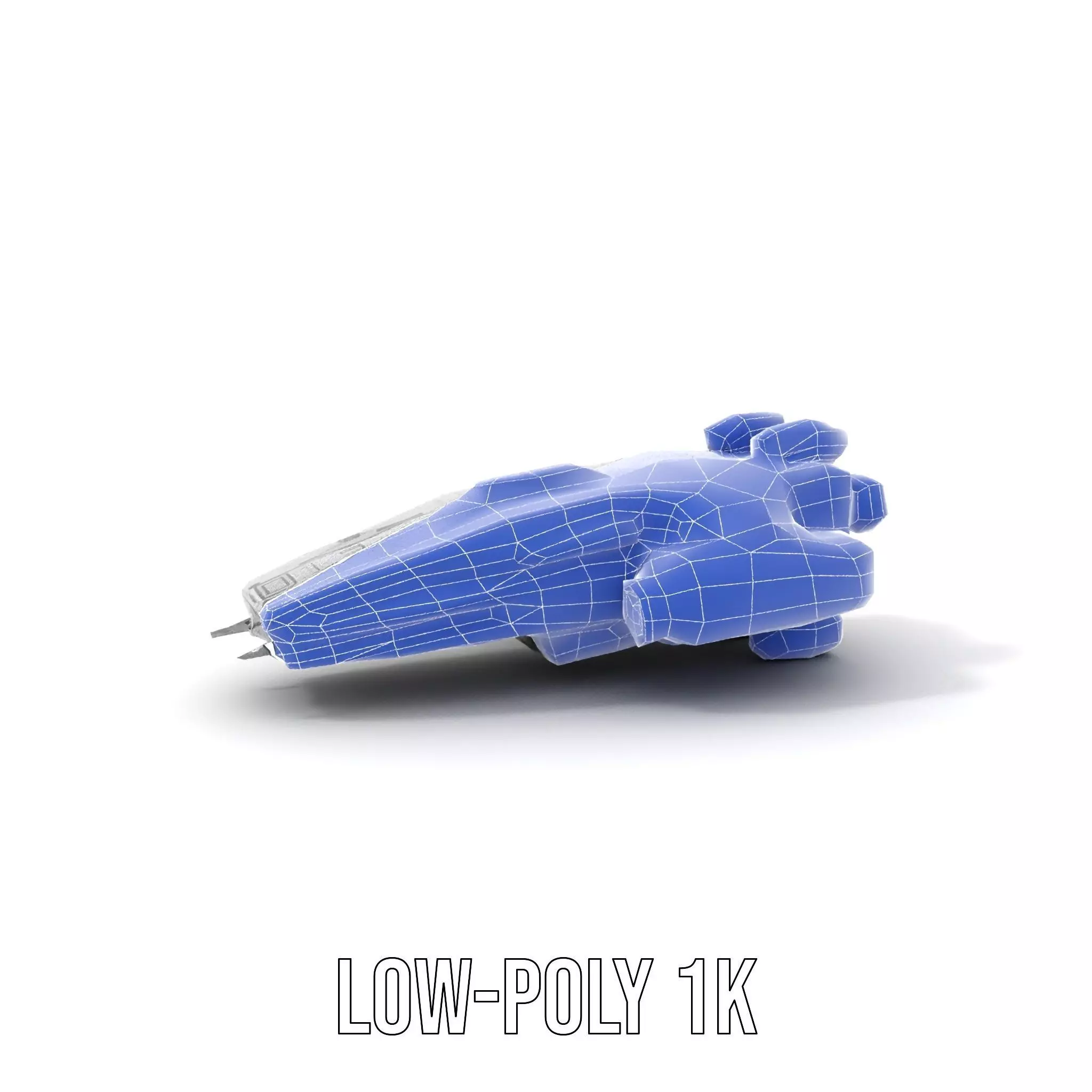 Vanguard Starship model pack Low-poly 3D model_7
