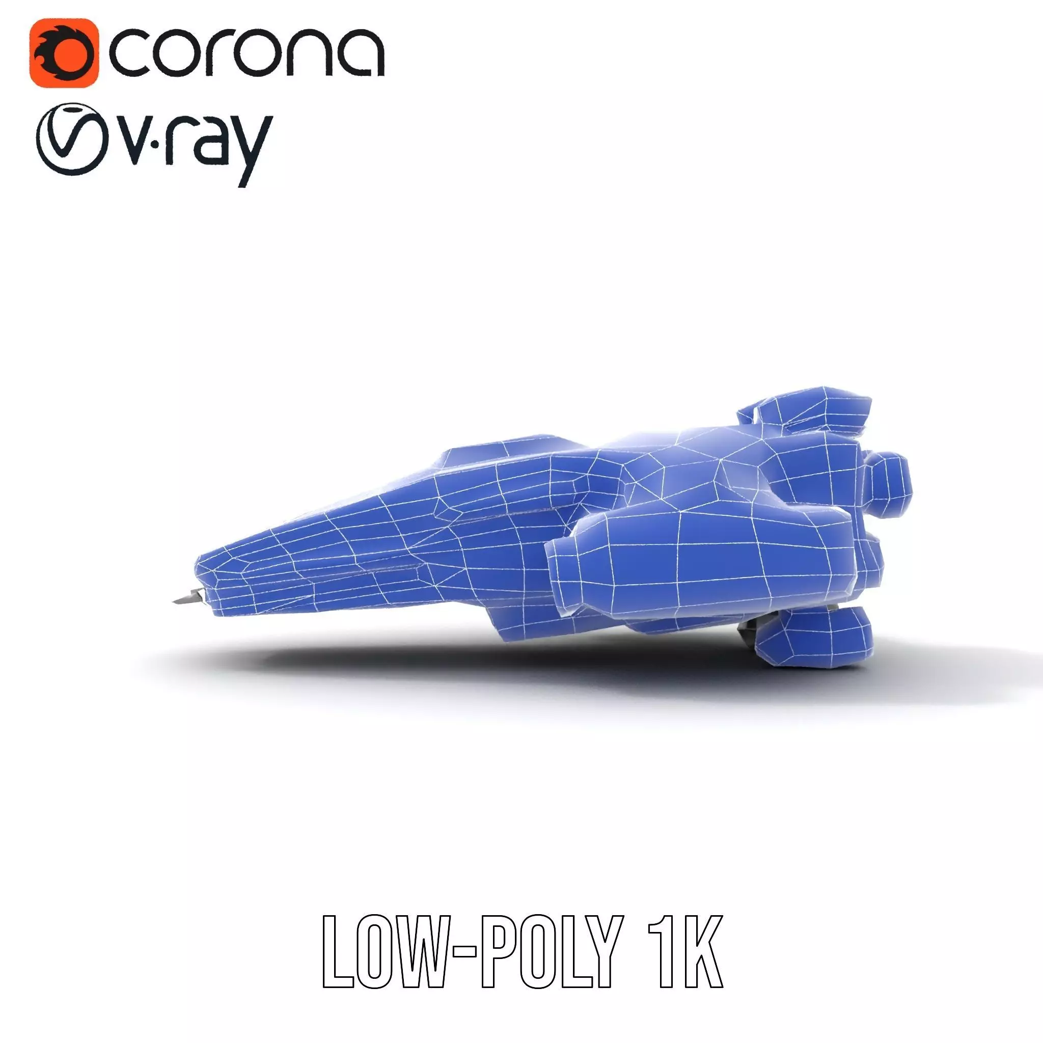 Vanguard Starship model pack Low-poly 3D model_31