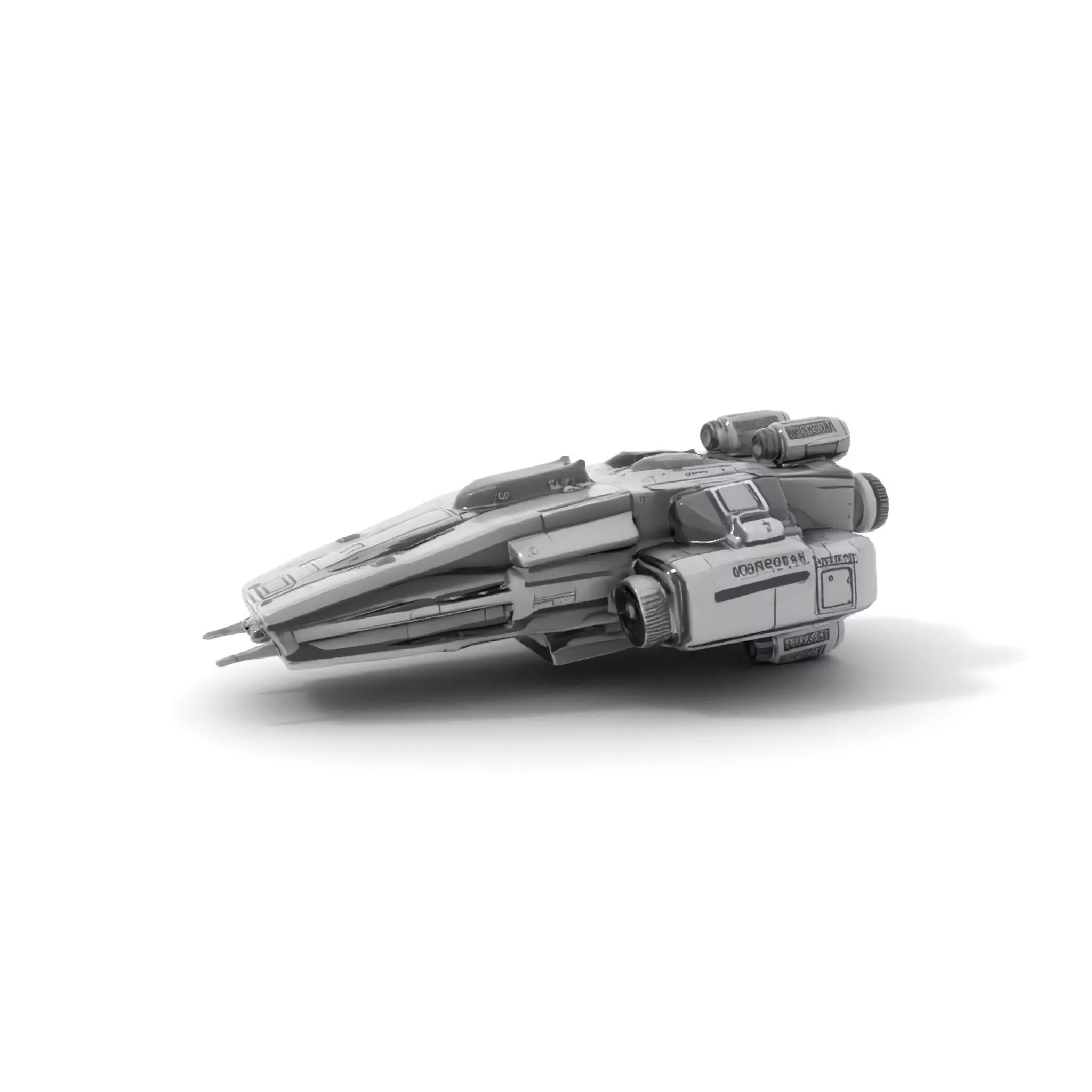 Vanguard Starship model pack Low-poly 3D model_15