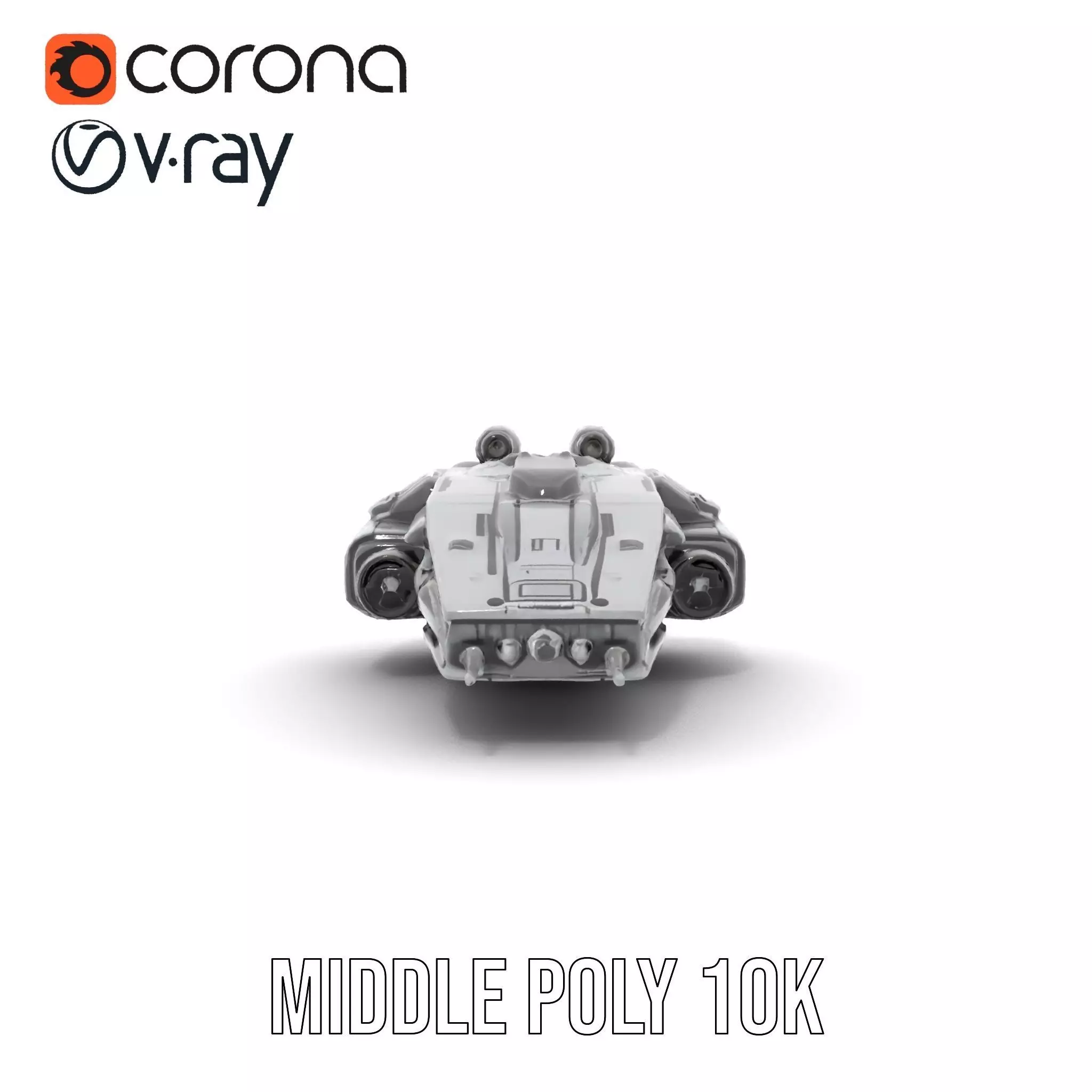 Vanguard Starship model pack Low-poly 3D model_27